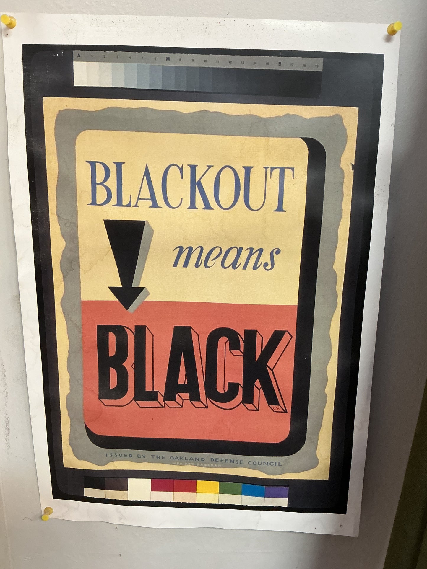 New Vintage Black Out Means Black out Poster