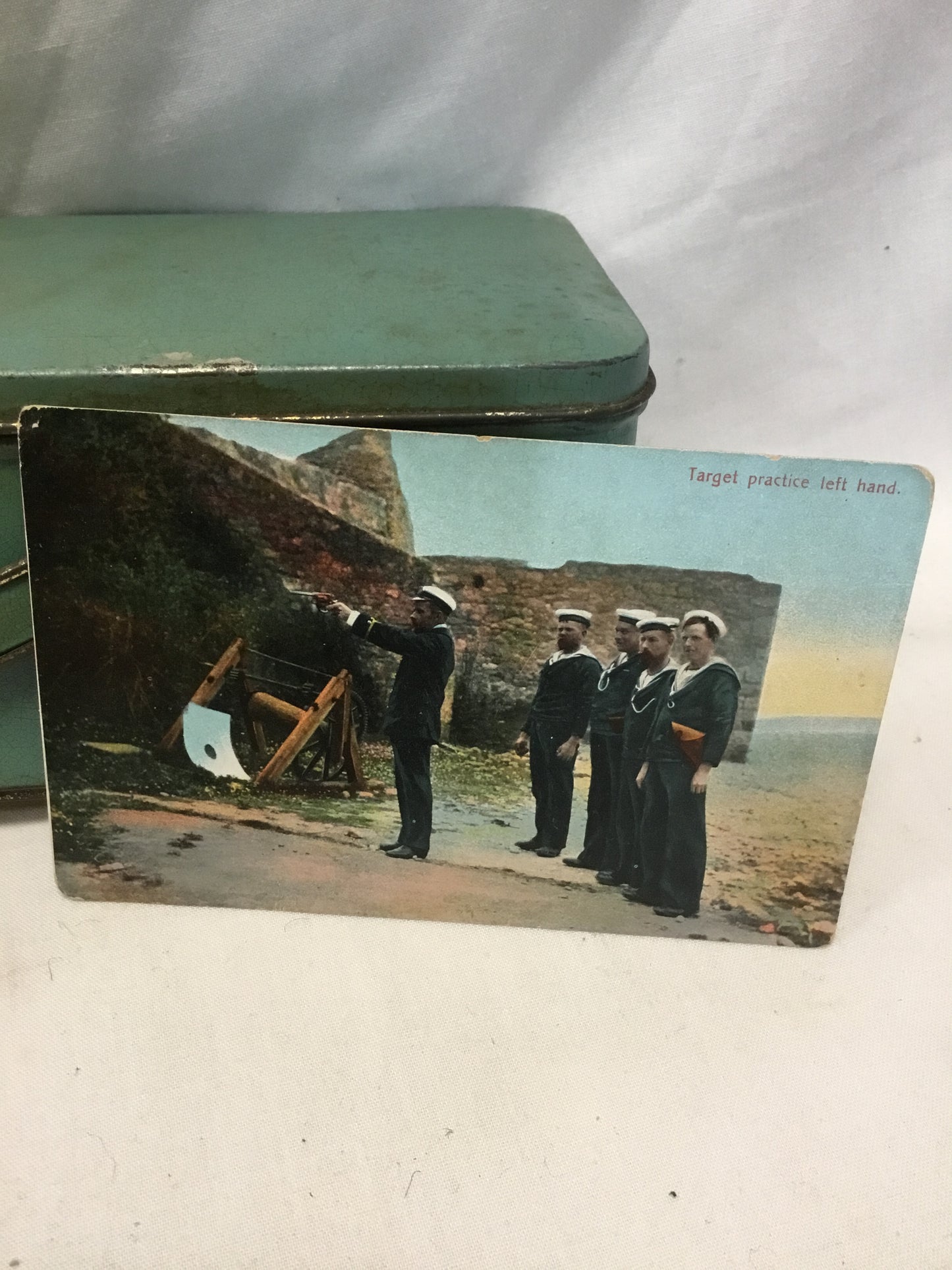 Naval officer Target Practice Left Hand POST CARD
