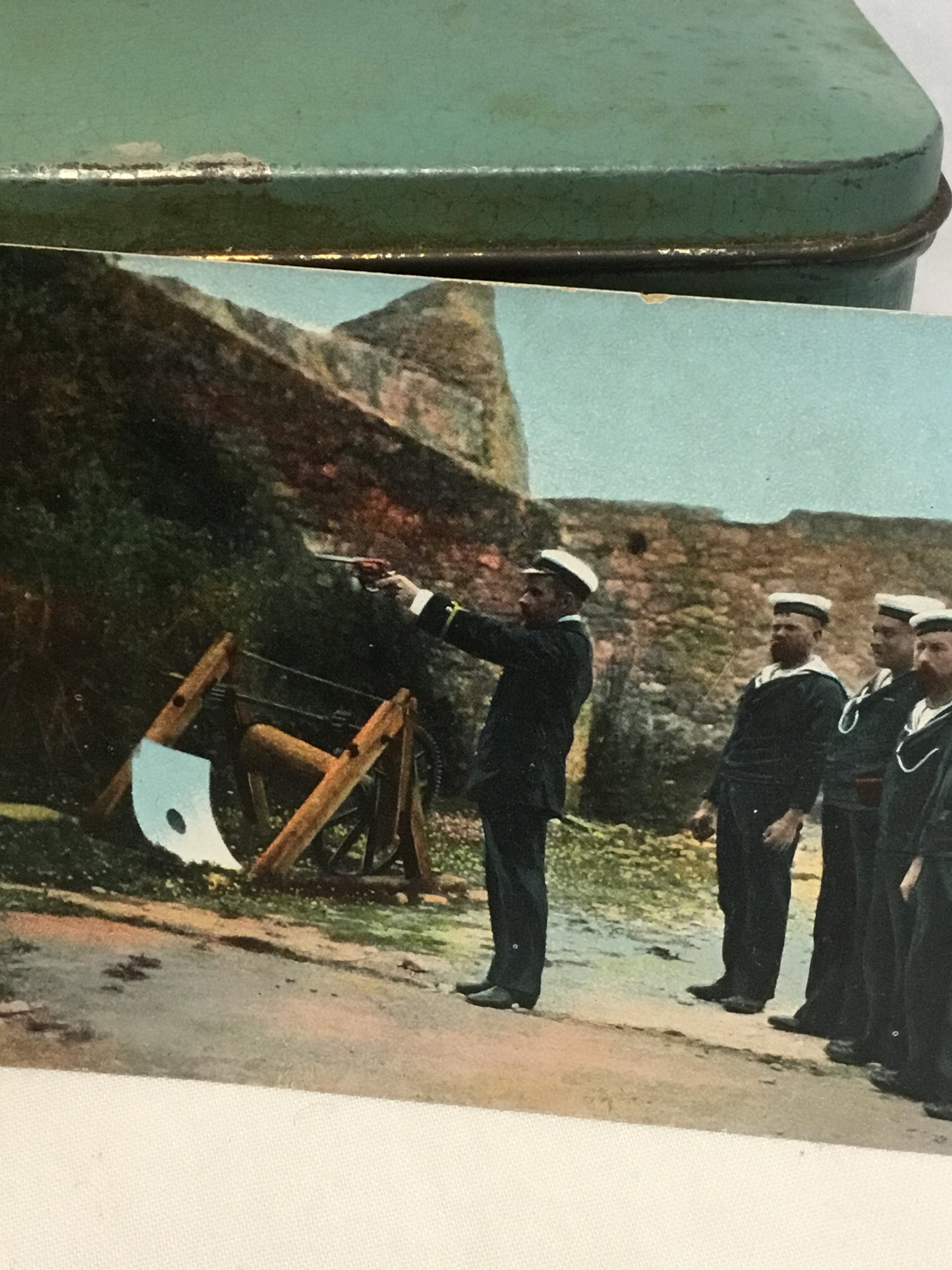 Naval officer Target Practice Left Hand POST CARD