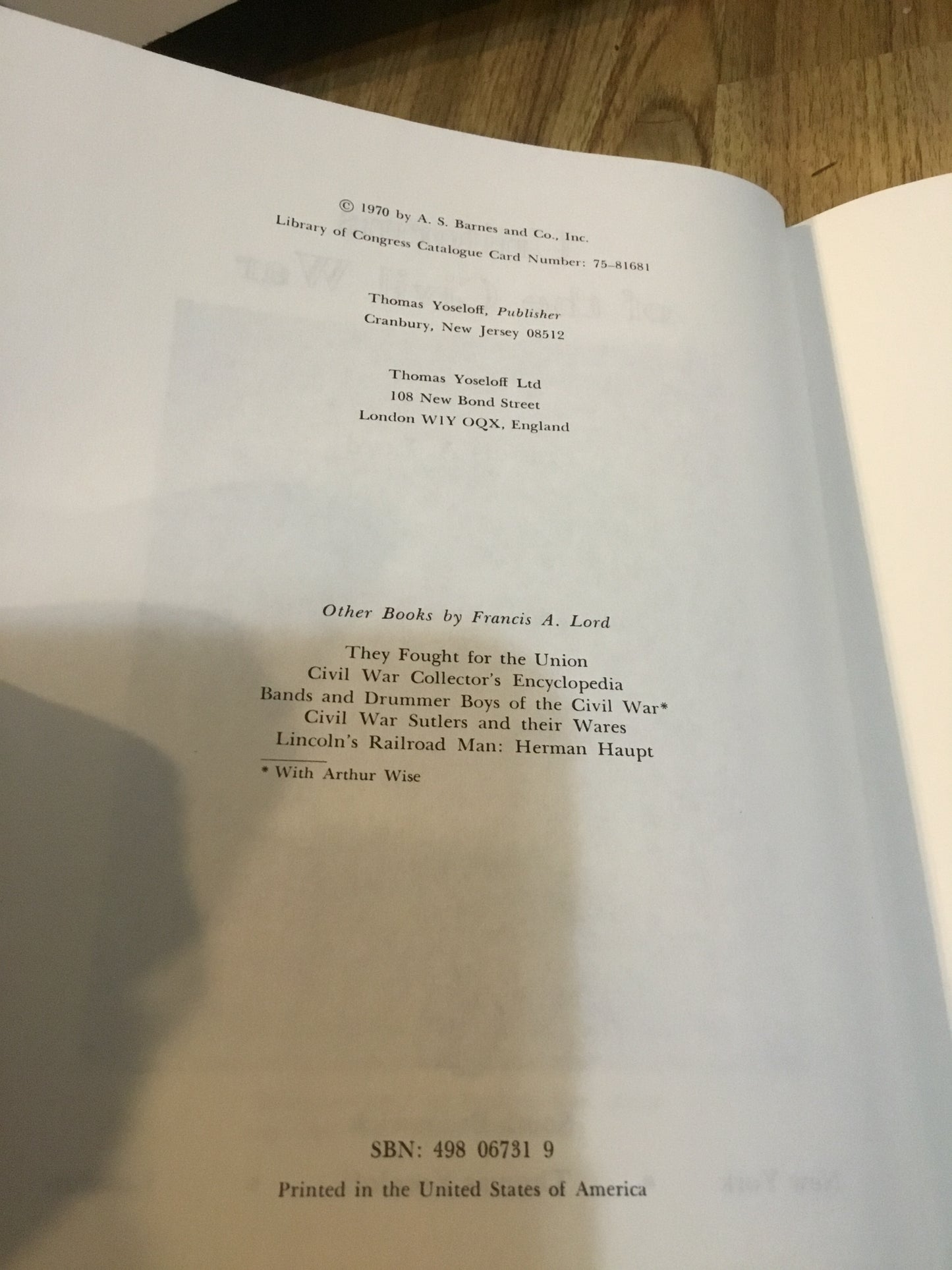 Uniforms of the Civil War by Francis A Lord and Wise