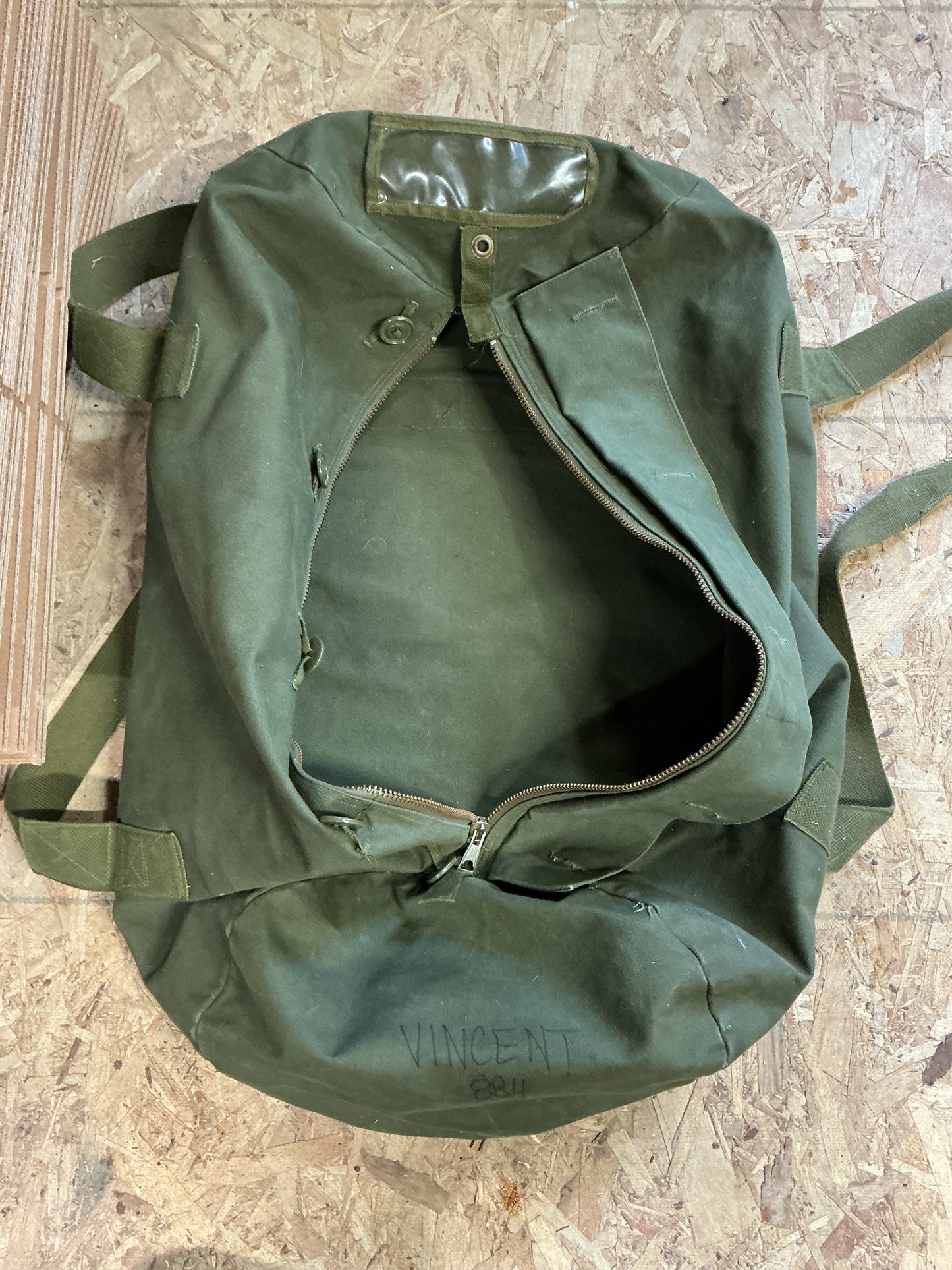 Canadian Military Duffle/Kit Bag , with zipper and carry handles made of Military grade canvas material