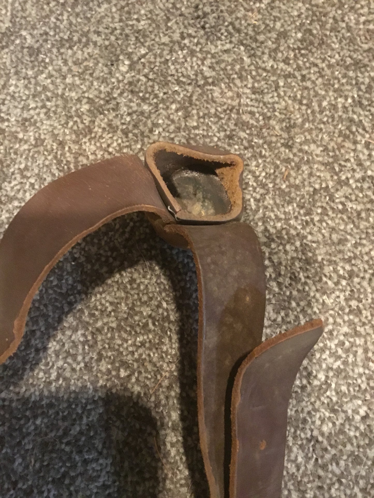 Leather Flag Pole Holder , adjustable Strap