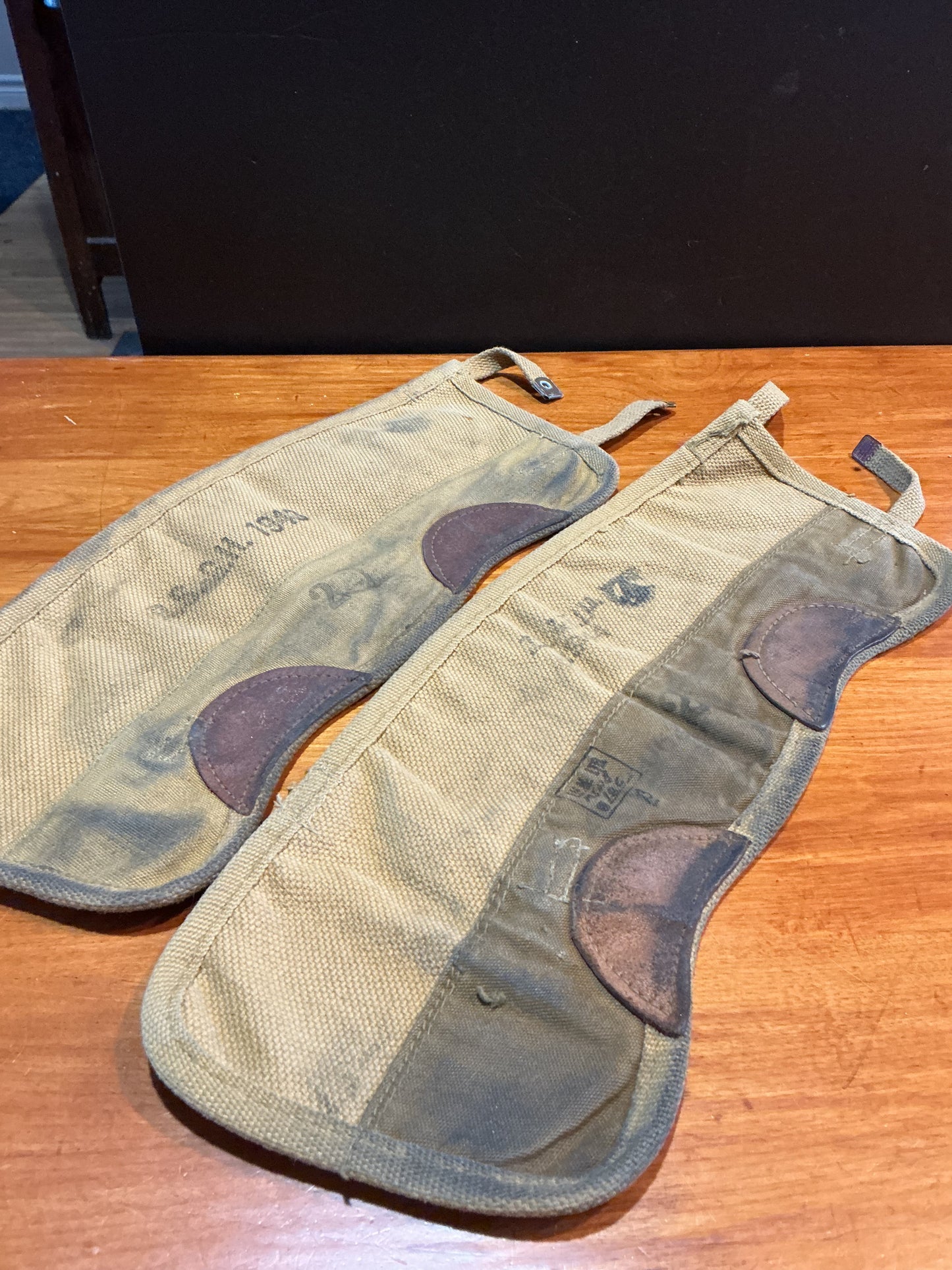 WW2 CANADIAN ARMY 37 PATTERN CANVAS GAITERS 1944
