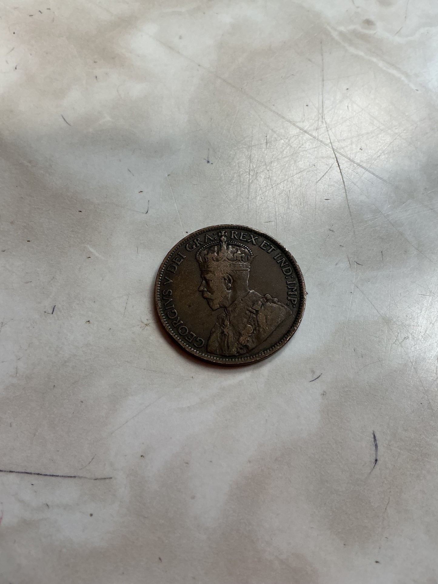 1916 Canadian Large 1 Cent George V Large Penny Coin