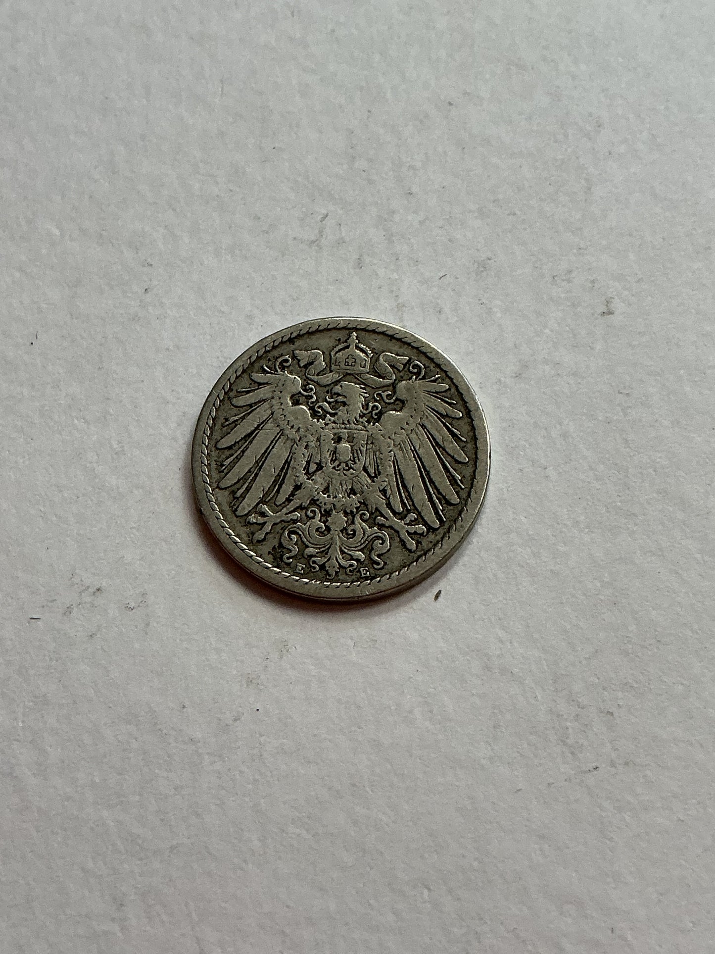 1901 GERMAN EMPIRE 5 PFENNIG COIN.