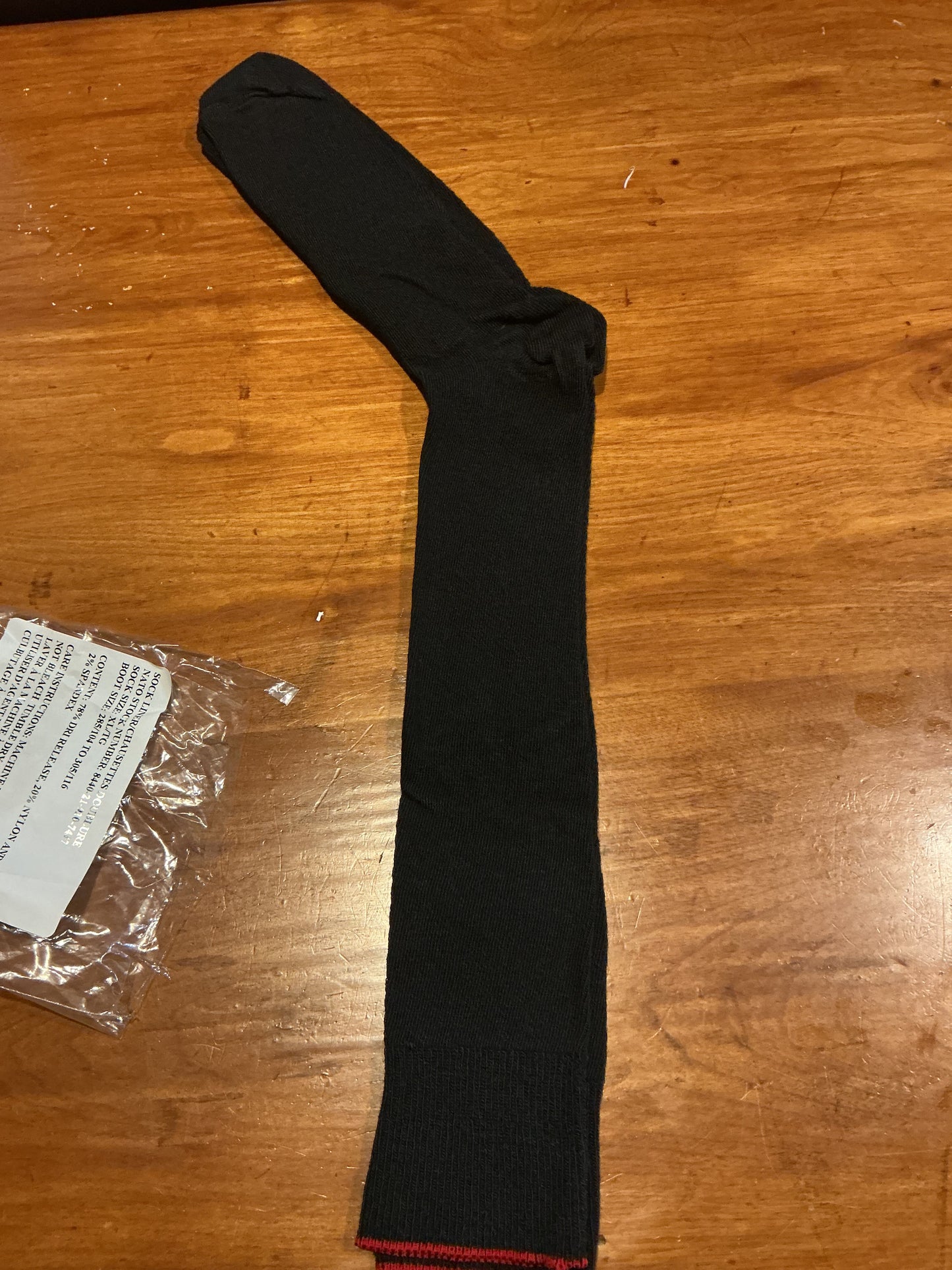 Canadian Military Black Sock Liners size X large