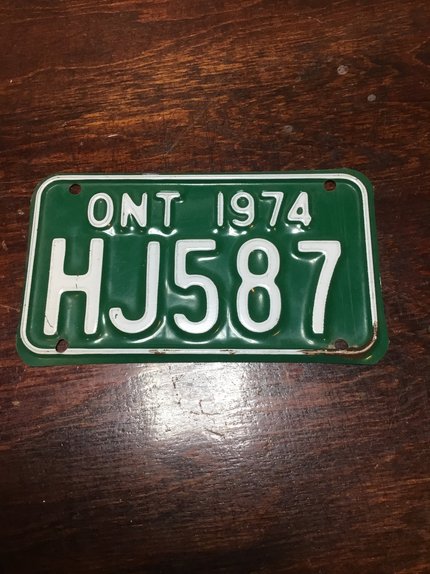 1974 Ontario Motorcycle License Plate