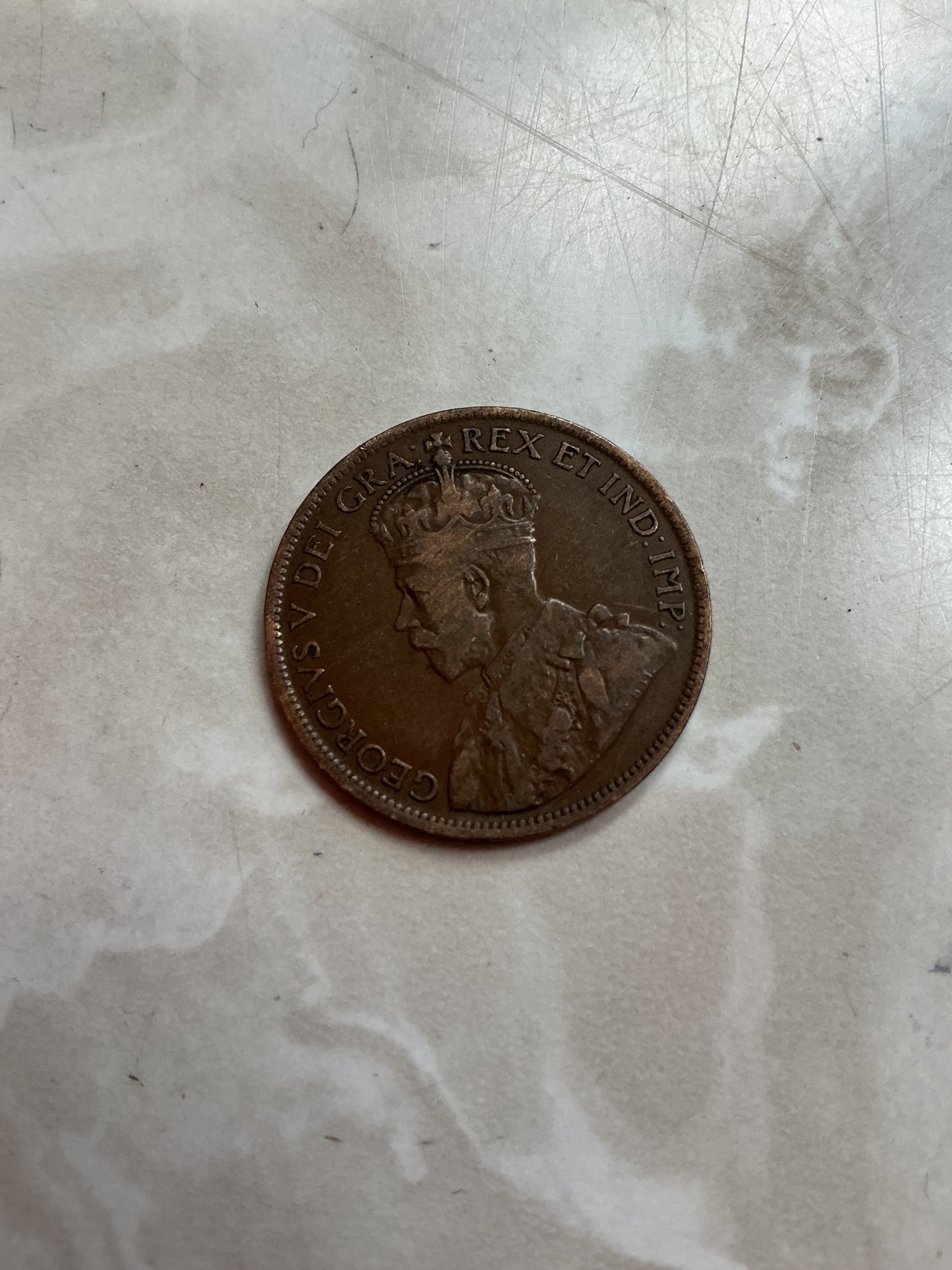 1916 Canada One 1 Cent George V Large Penny Coin. Ungraded .