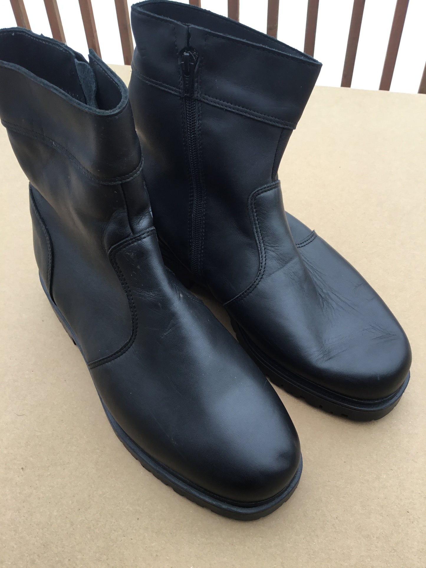 Zipper up Military Officers Dress Boots Size 9.5