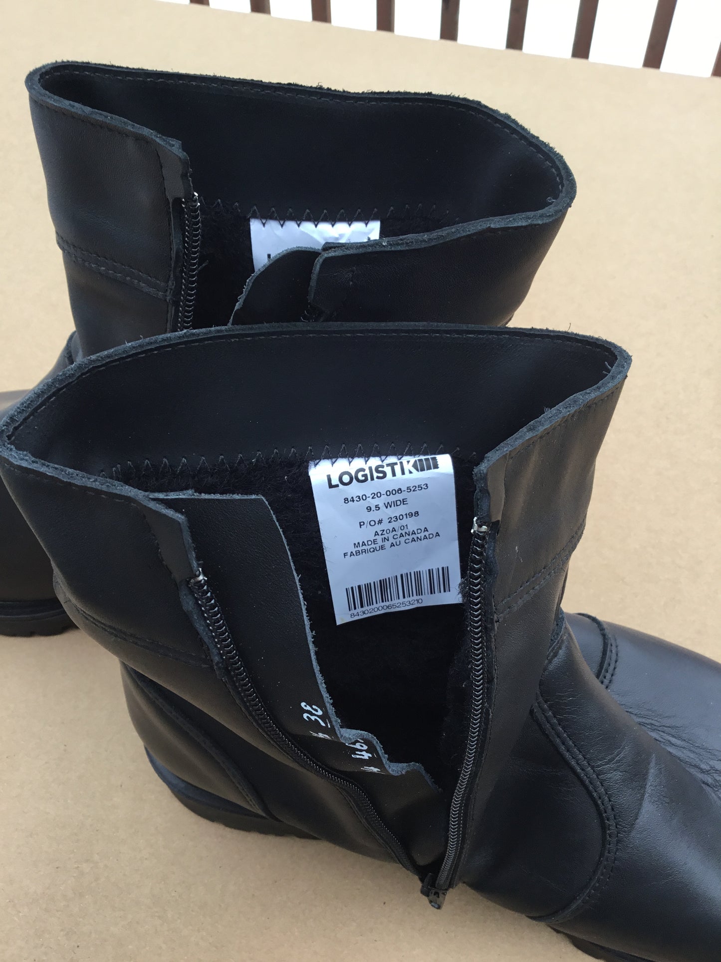 Zipper up Military Officers Dress Boots Size 9.5