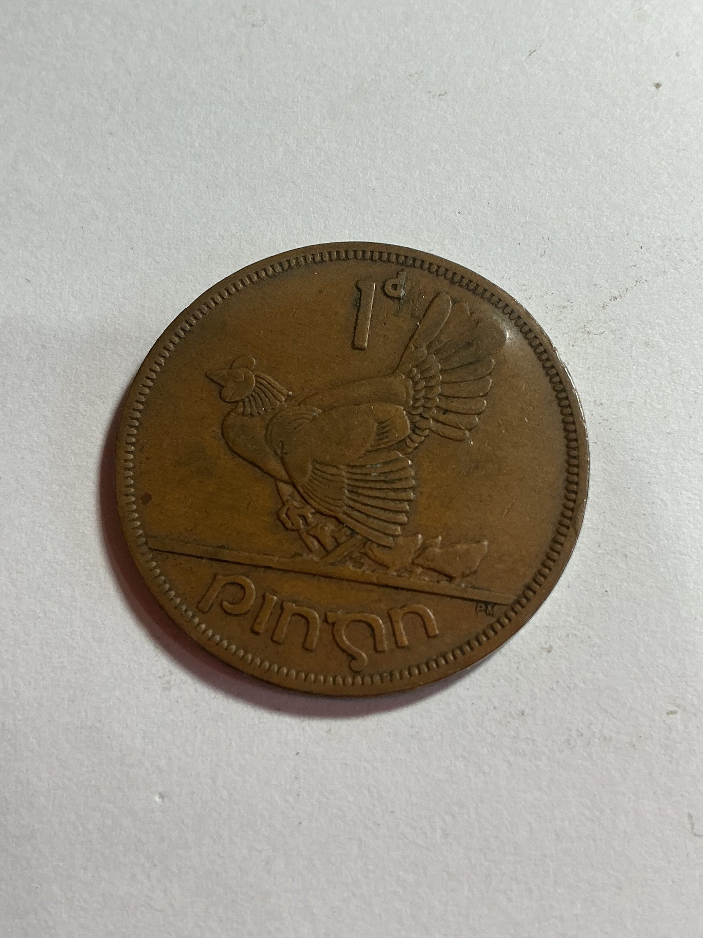 Irish One Penny Coin Minted 1950