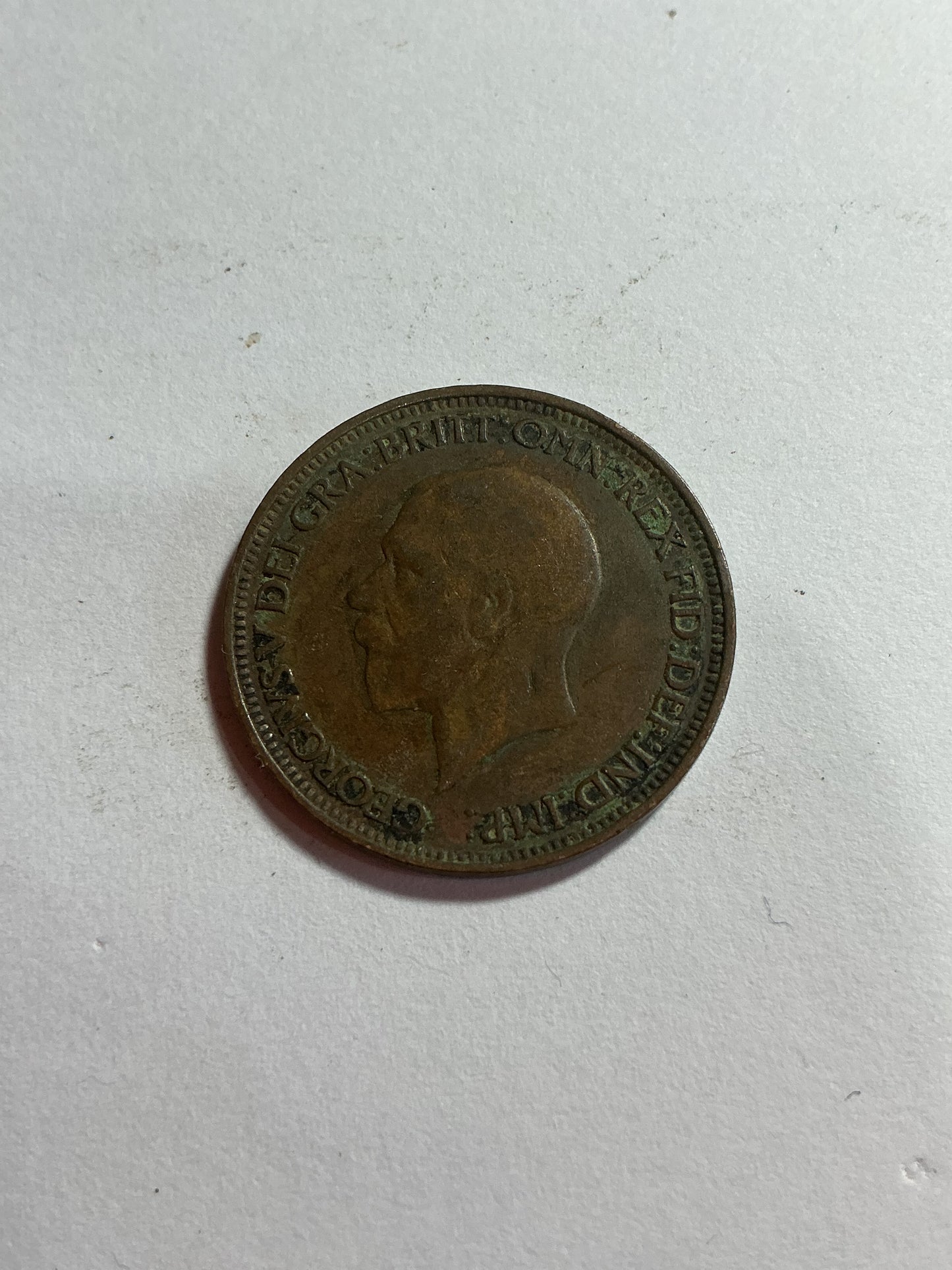 1930 British Half Penny Coin