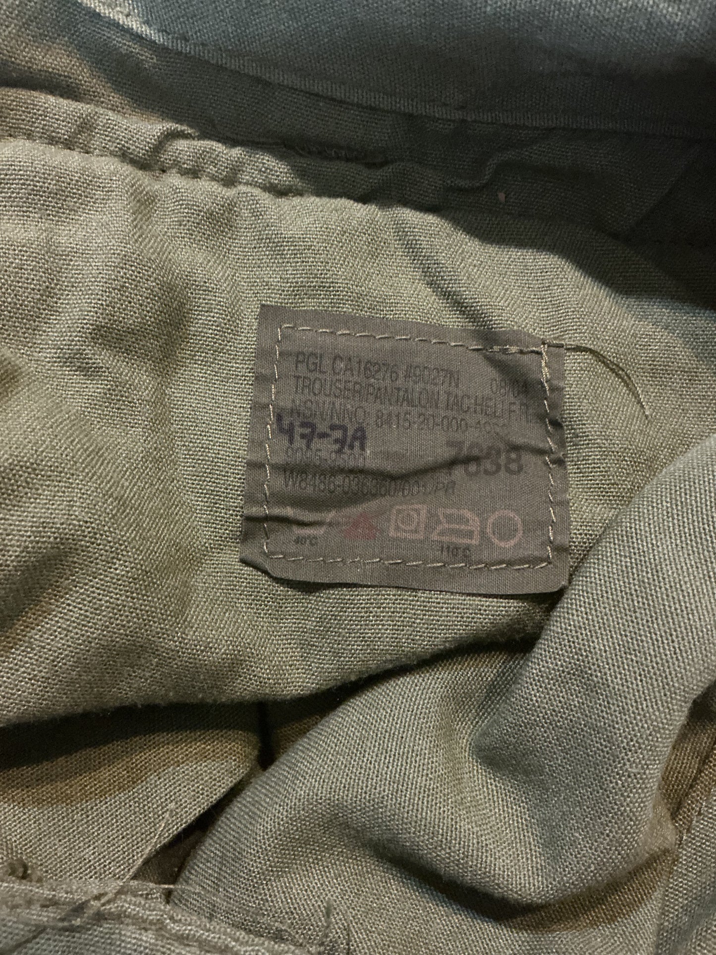 Canadian forces Helicopter Crew Pants, Military Size is 76/38 or waist 38
