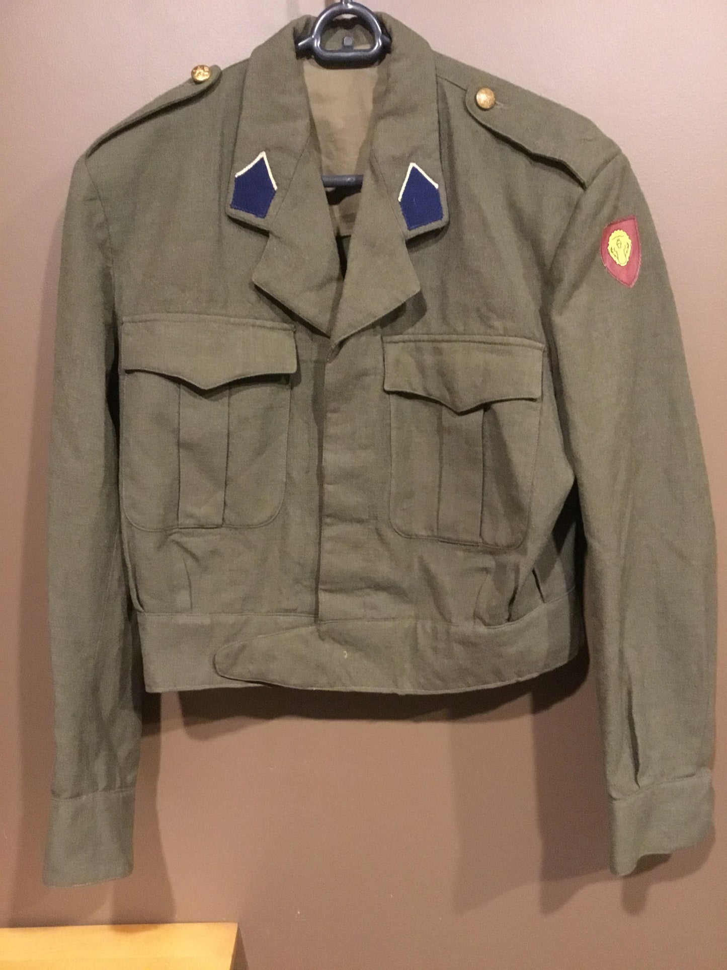 Vintage Belgian Army Battle Dress Tunic 1964