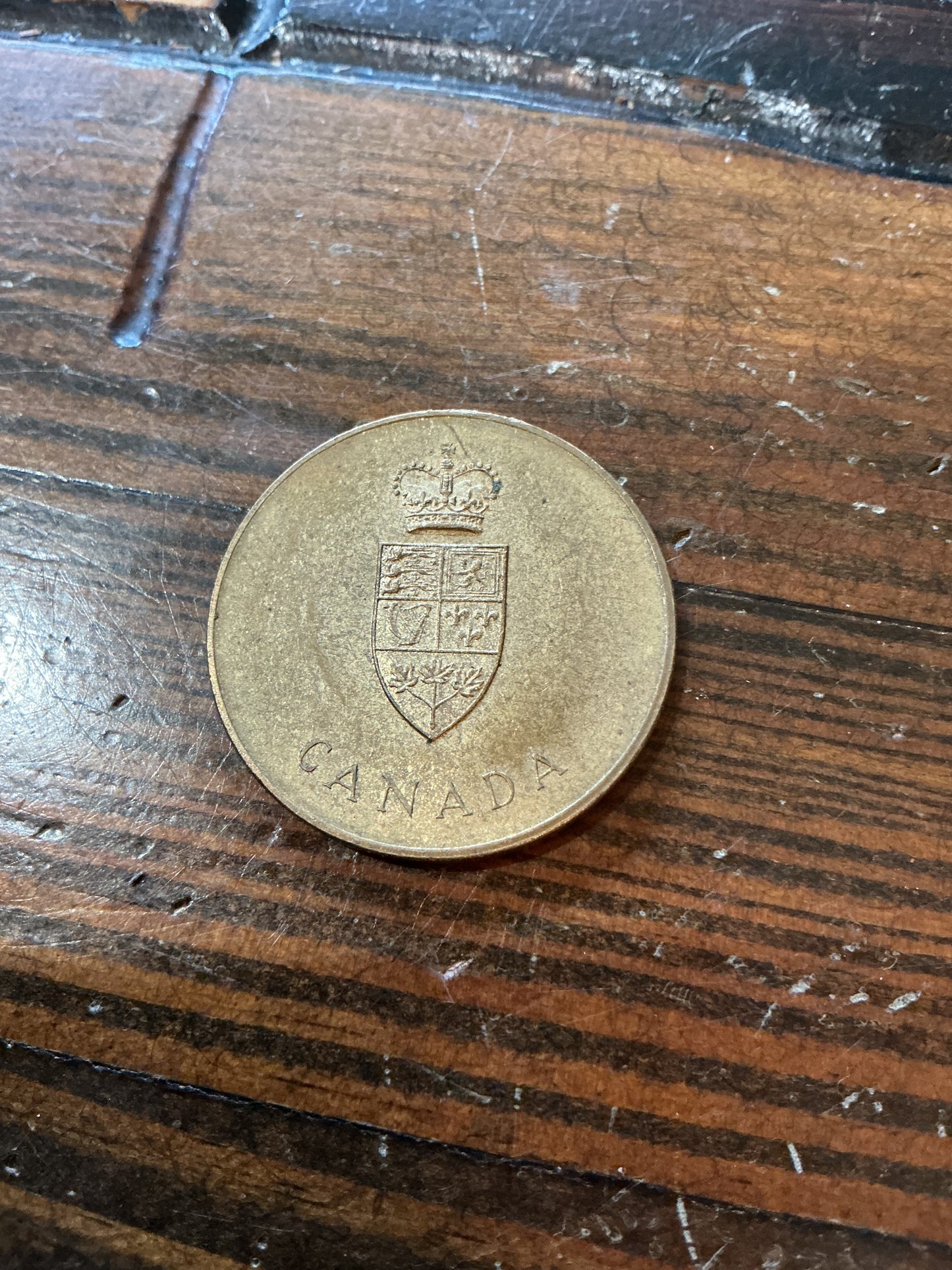 Vintage 1867 to 1967 Canada Confederation Brass Coin