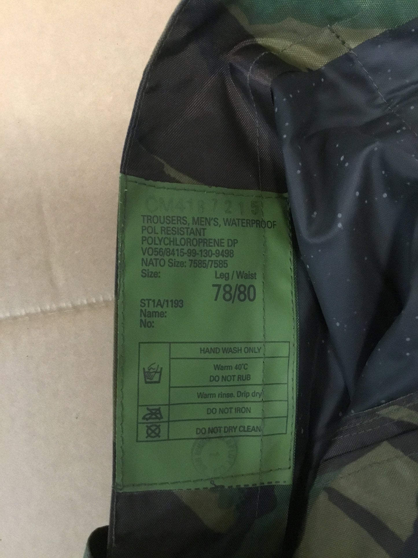 British Army DPM Pattern Rain Pants