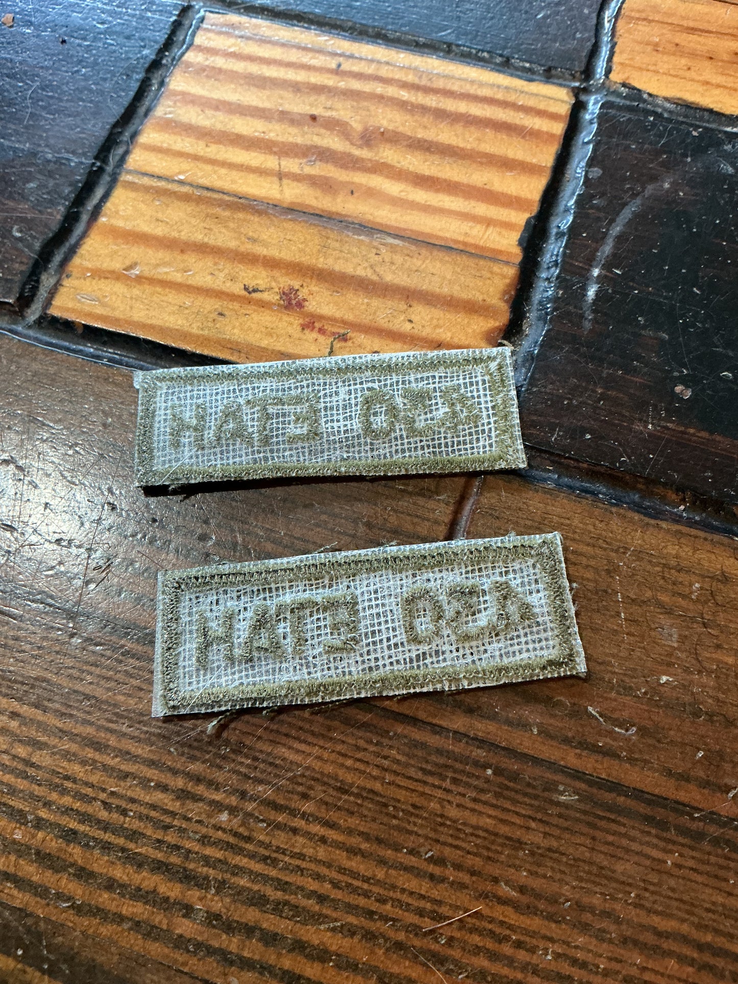 Pair of Canadian 430 ETAH Subdued Cloth Combat Tabs