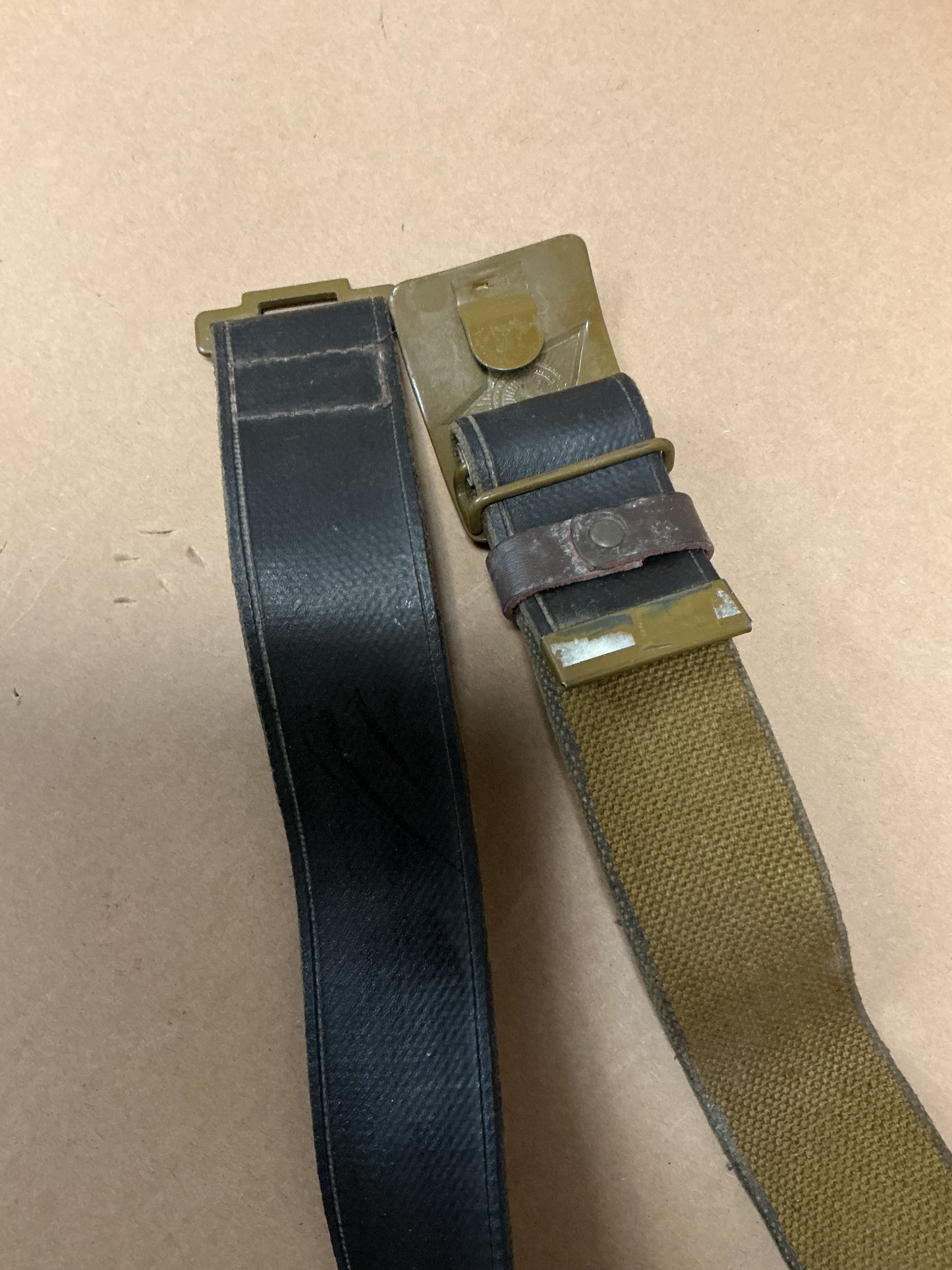 Early USSR/Soviet Army Belt with Green painted Buckle