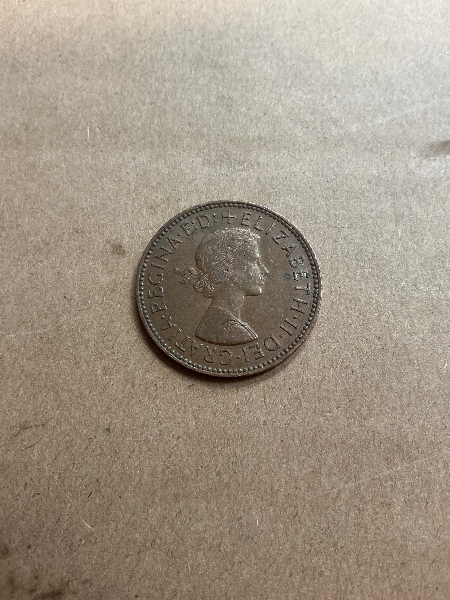 1964 GREAT BRITAIN BRONZE HALF PENNY