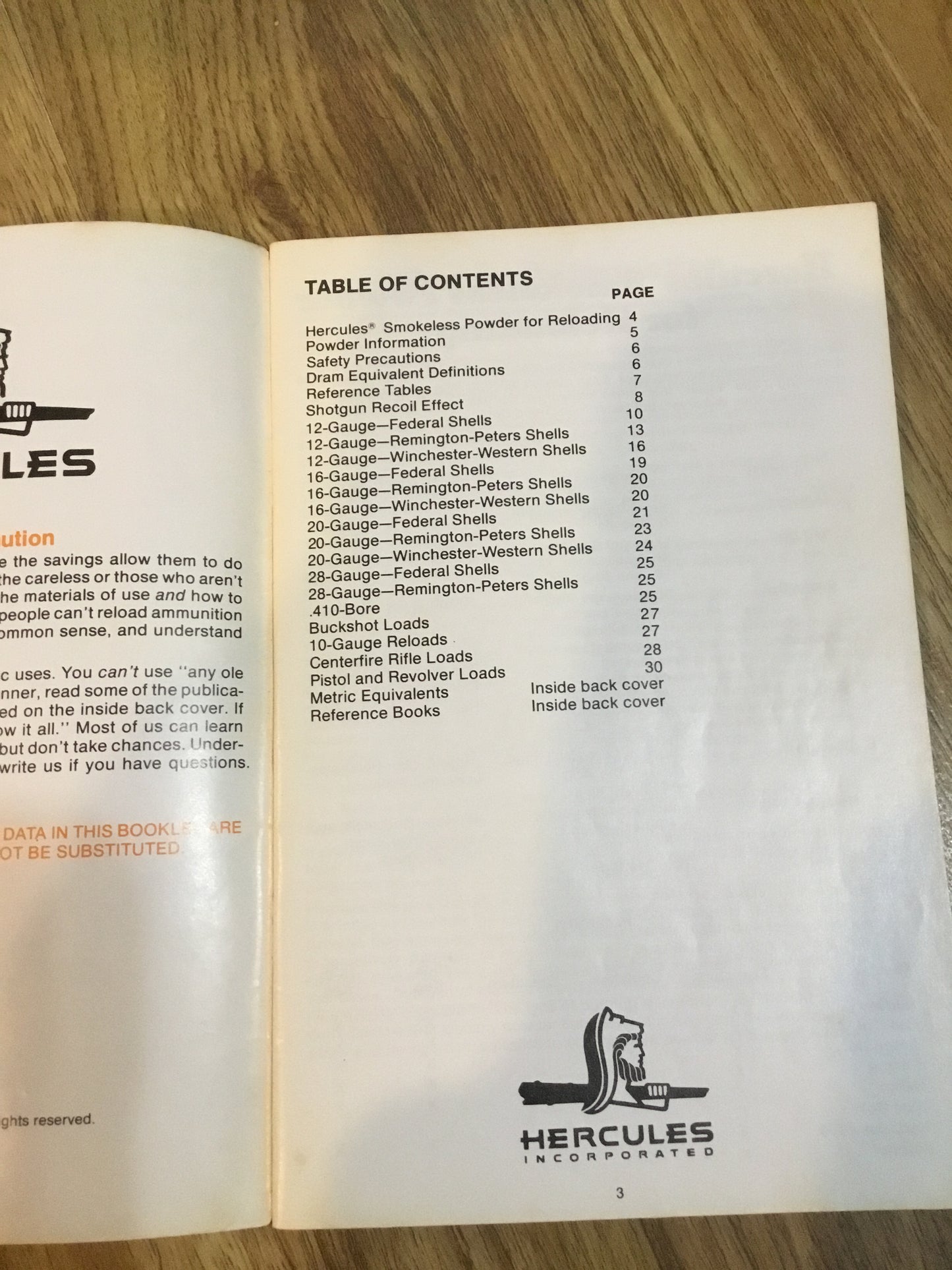 Reloaders Guide for Hercules Smokeless Powders 1978