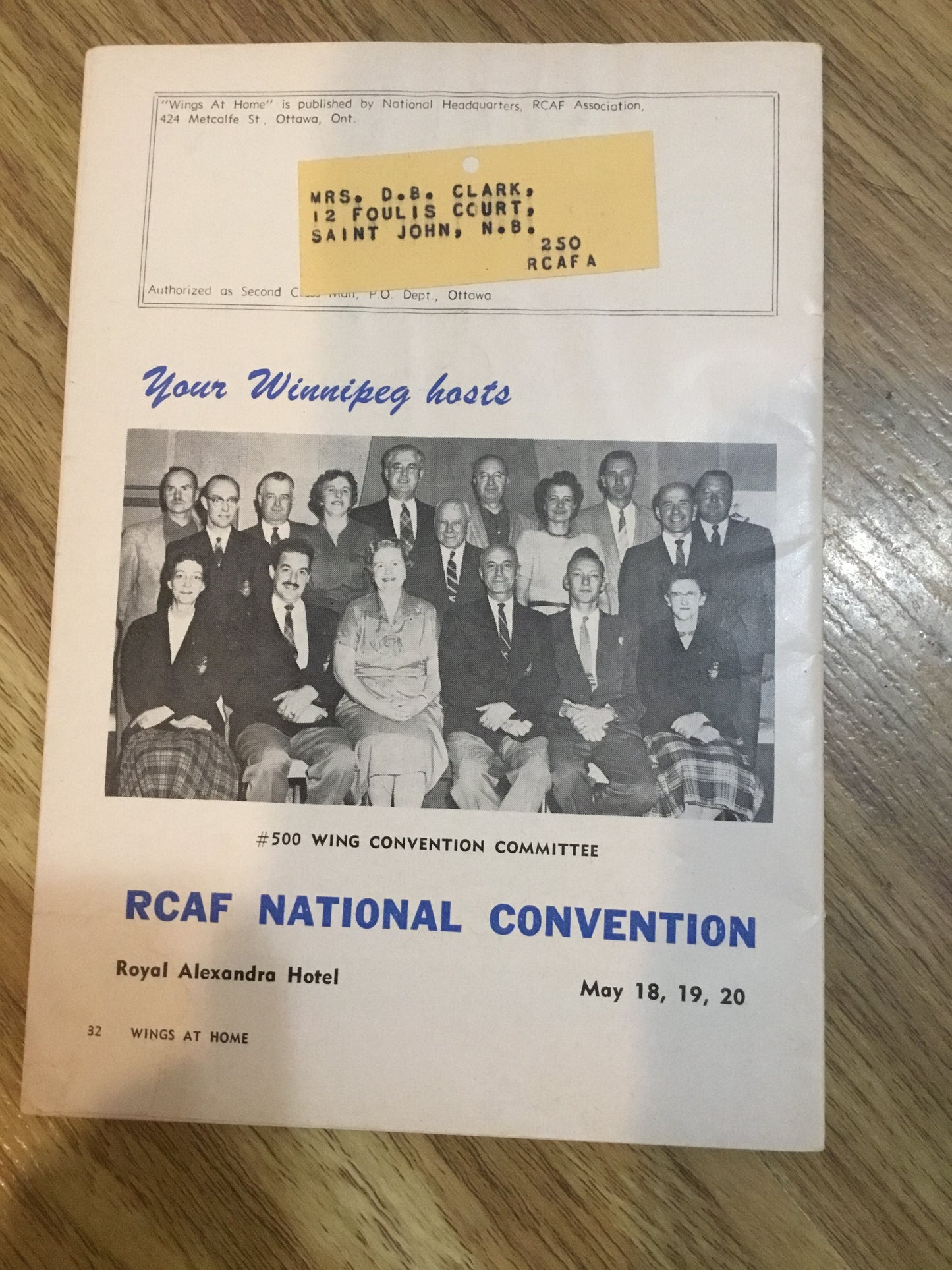 1961 Wings at Home , Booklet