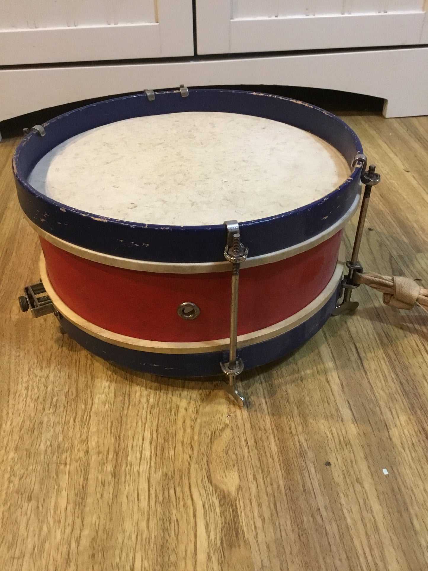 Vintage snare Drum , made with wood , Stamped Waterloo