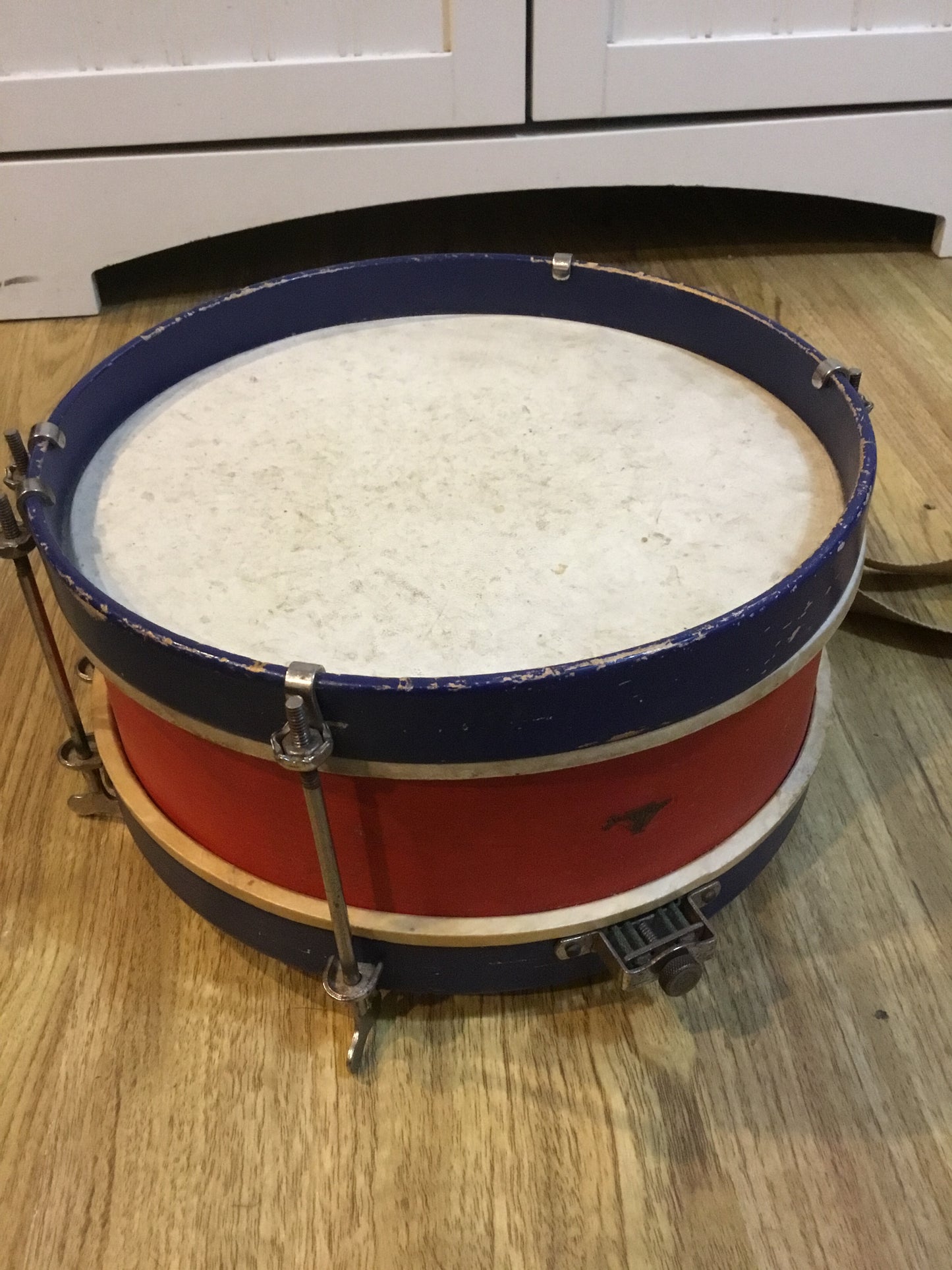 Vintage snare Drum , made with wood , Stamped Waterloo
