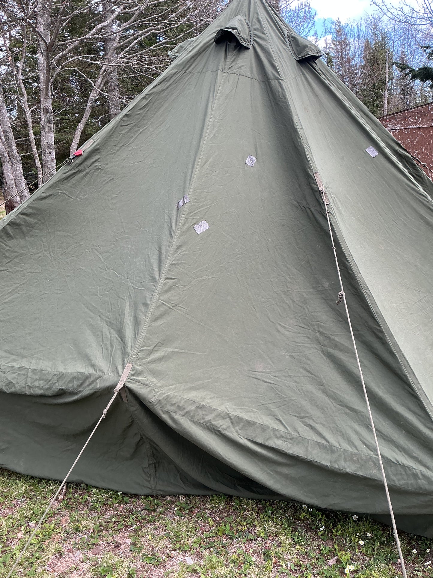 Canadian Military 10 Man Bell Tent with Stove pipe Hole
