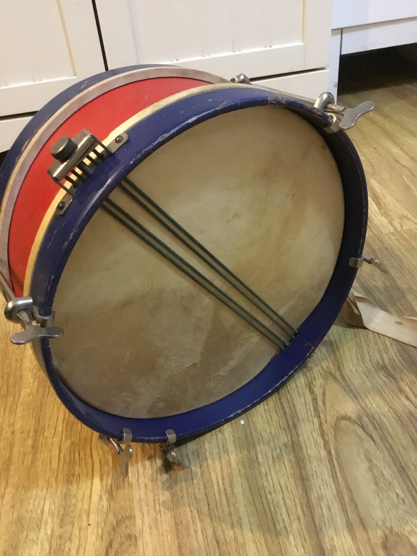 Vintage snare Drum , made with wood , Stamped Waterloo