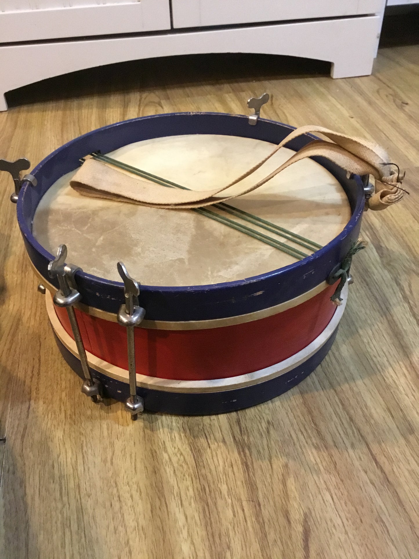Vintage snare Drum , made with wood , Stamped Waterloo