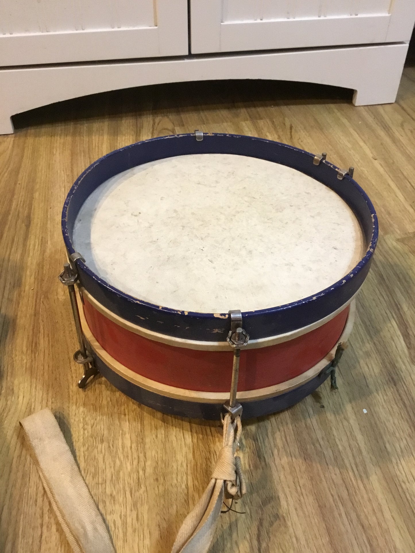 Vintage snare Drum , made with wood , Stamped Waterloo