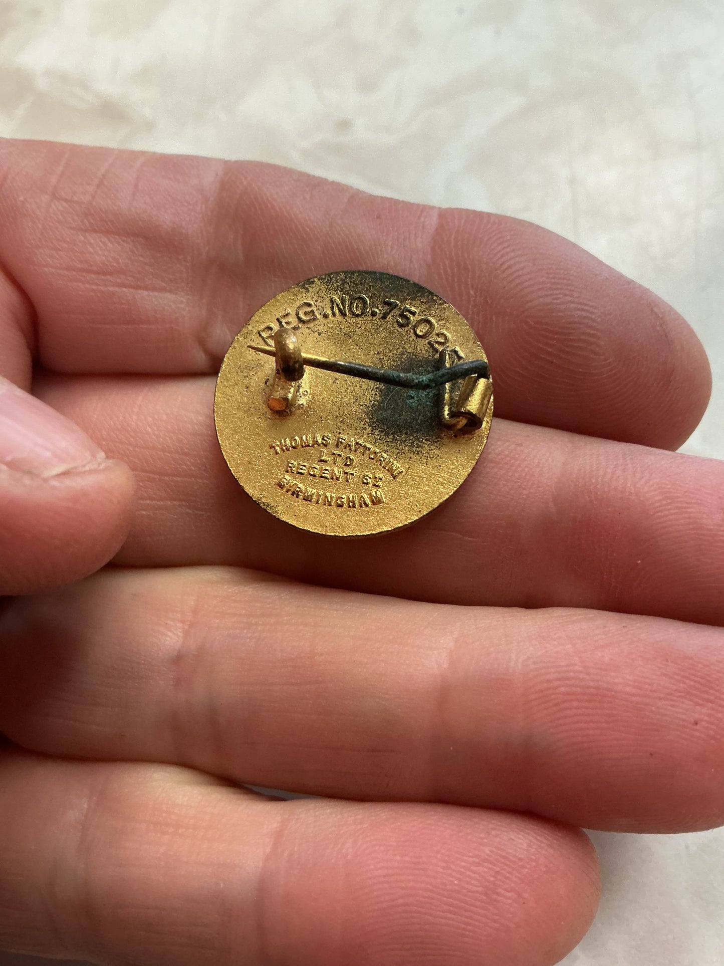 Vintage 1933 N.U.T.G National Union of Townswomen’s Guild Gold Tone Badge