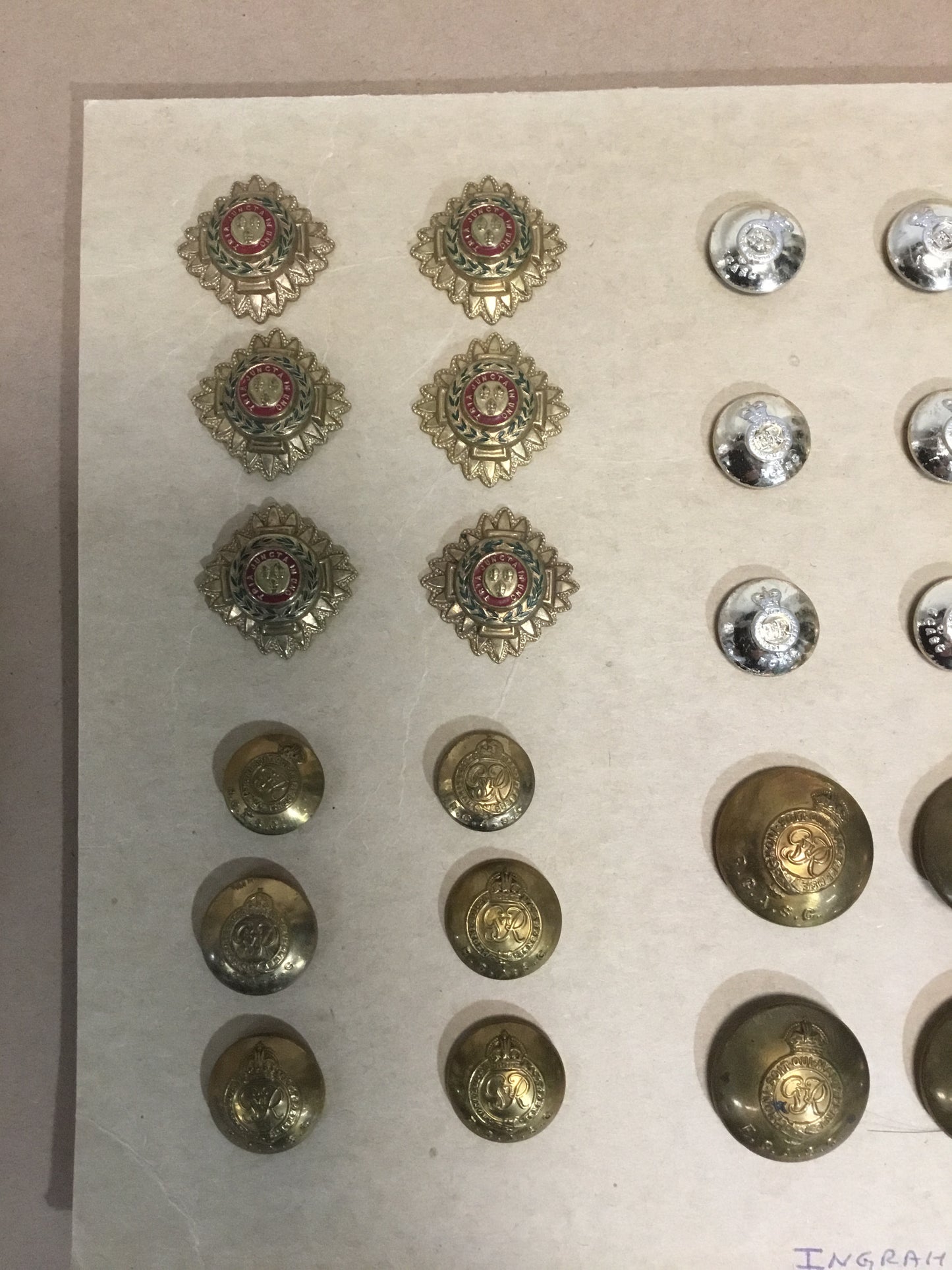 WW11 Buttons and Pips Royal Canadian Army Service Corps