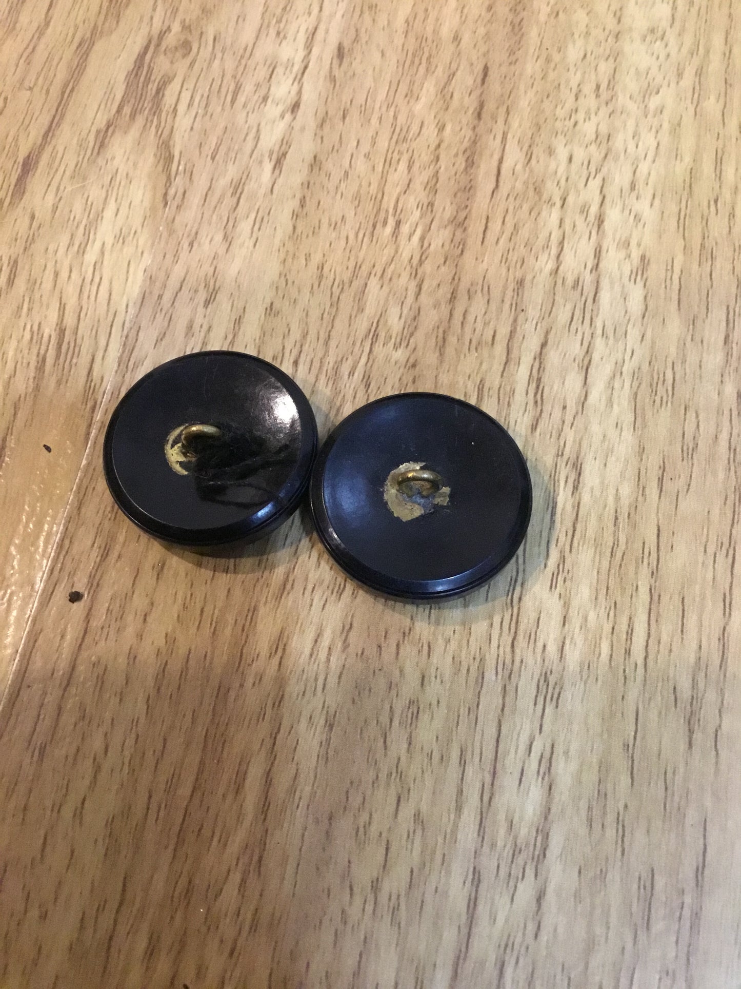 2 British Royal Navy Bakelite Buttons , large size
