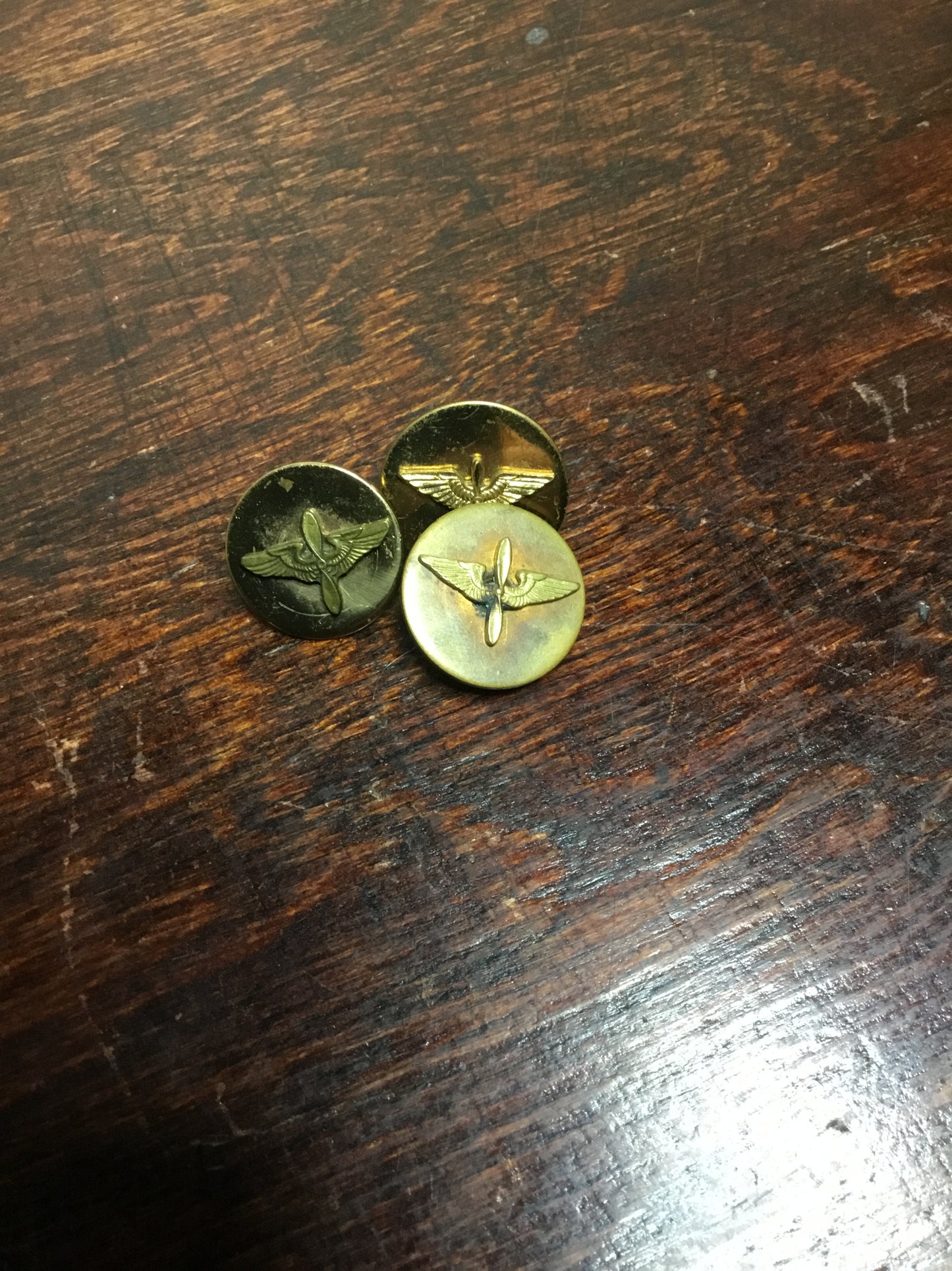 3 WW2 USAF Enlisted Collar Pin