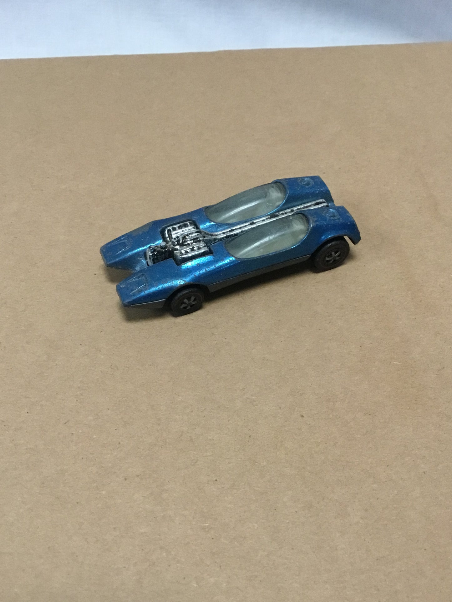 Hot Wheels Redline 1968 Splittin Image, Metallic Light Blue, USA Base, Original, Vintage