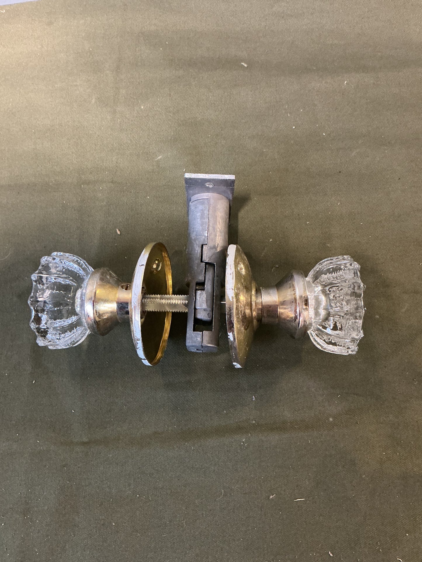 Vintage Glass Door Knob Set