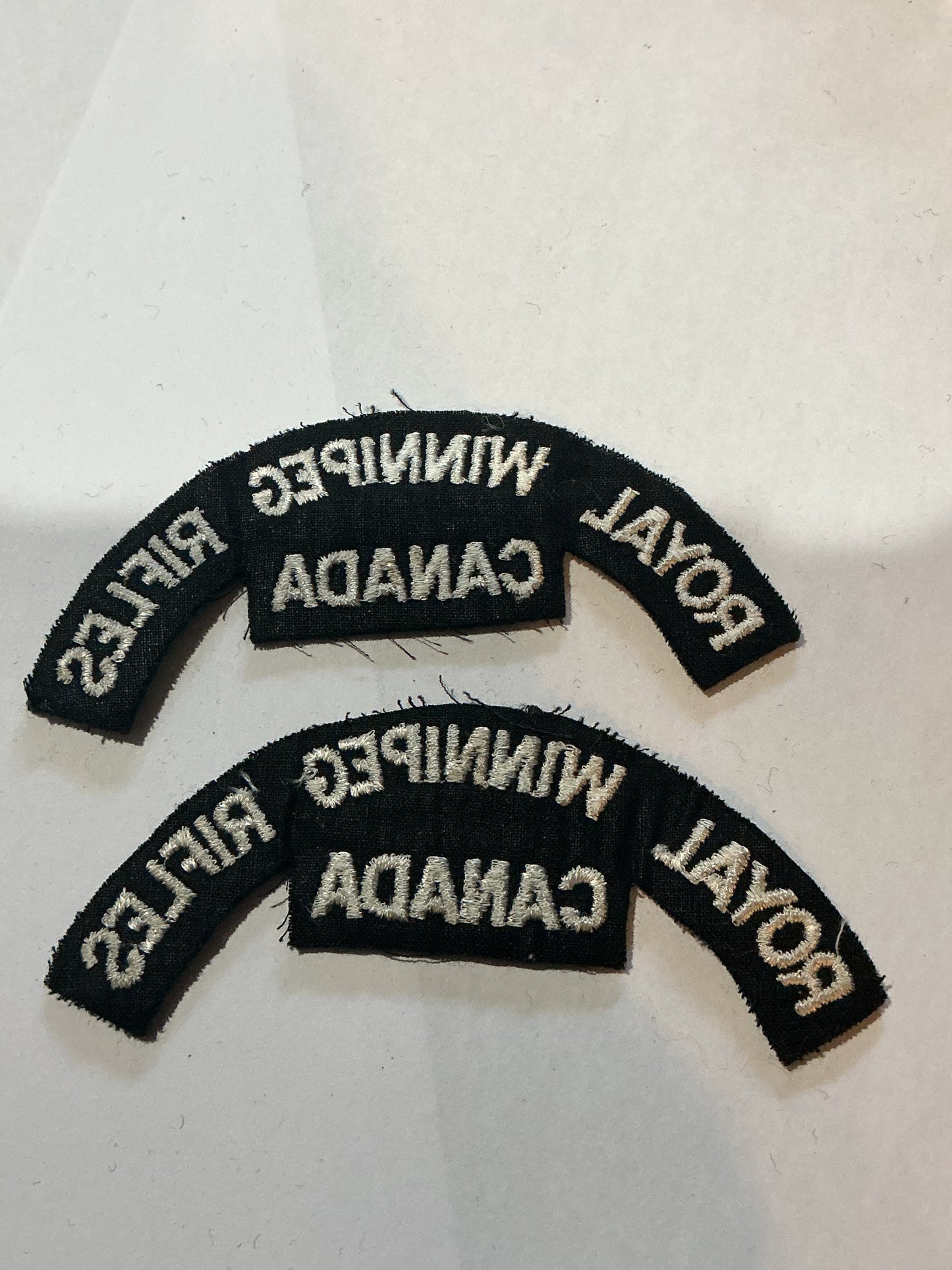 Canadian Army Royal Winnipeg Rifles shoulder flashes