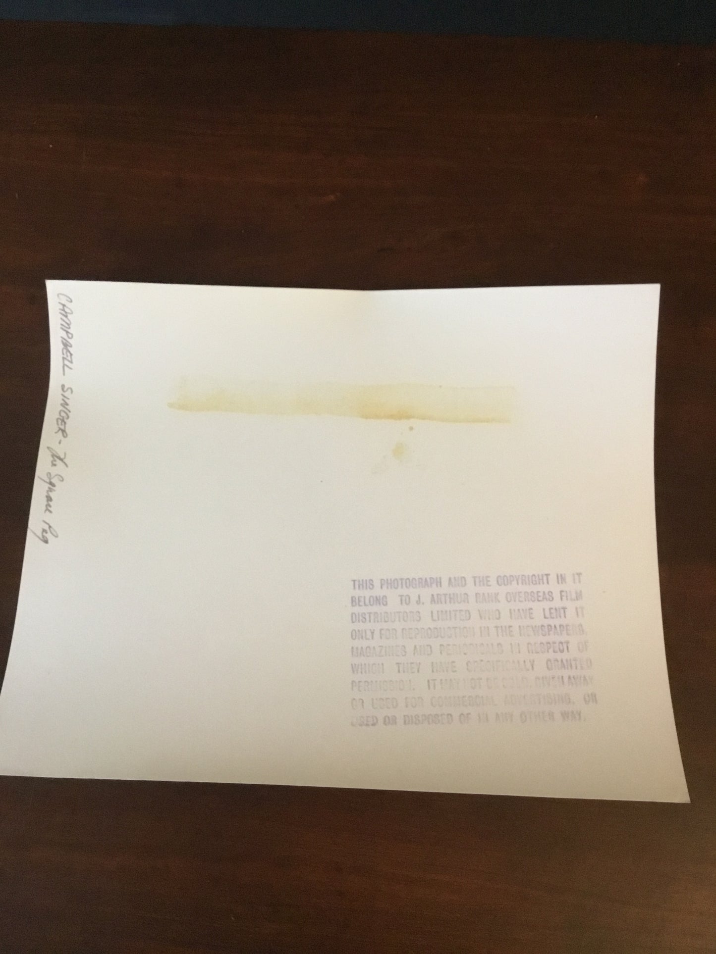 The Square Peg Movie Press Photo Campbell Singer 9 x4 inches