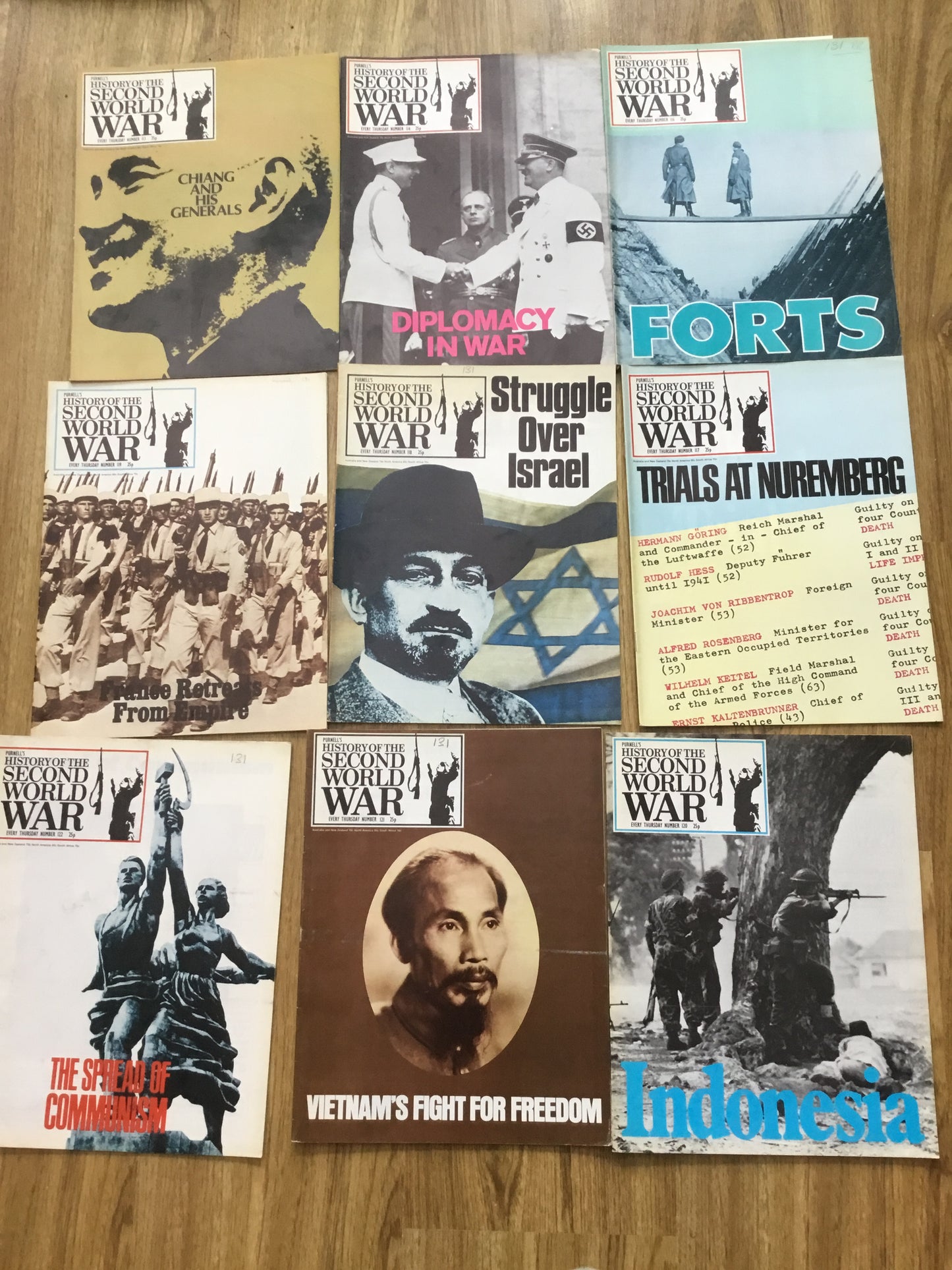 Lot of 10 number 113 to 122 PURNELL’S HISTORY OF THE SECOND WORLD WAR Magazines .