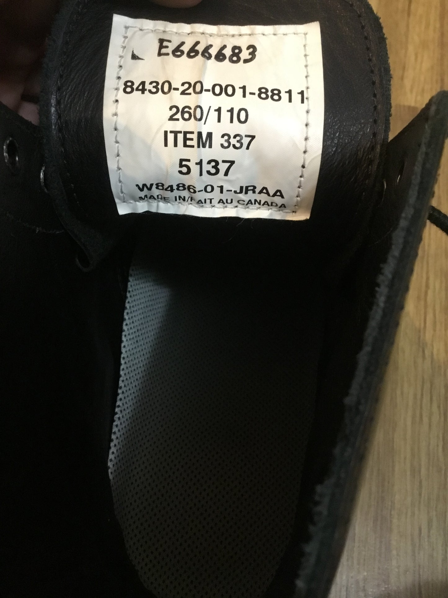 Canadian Forces Steel Toe Ankle Boots Size 9