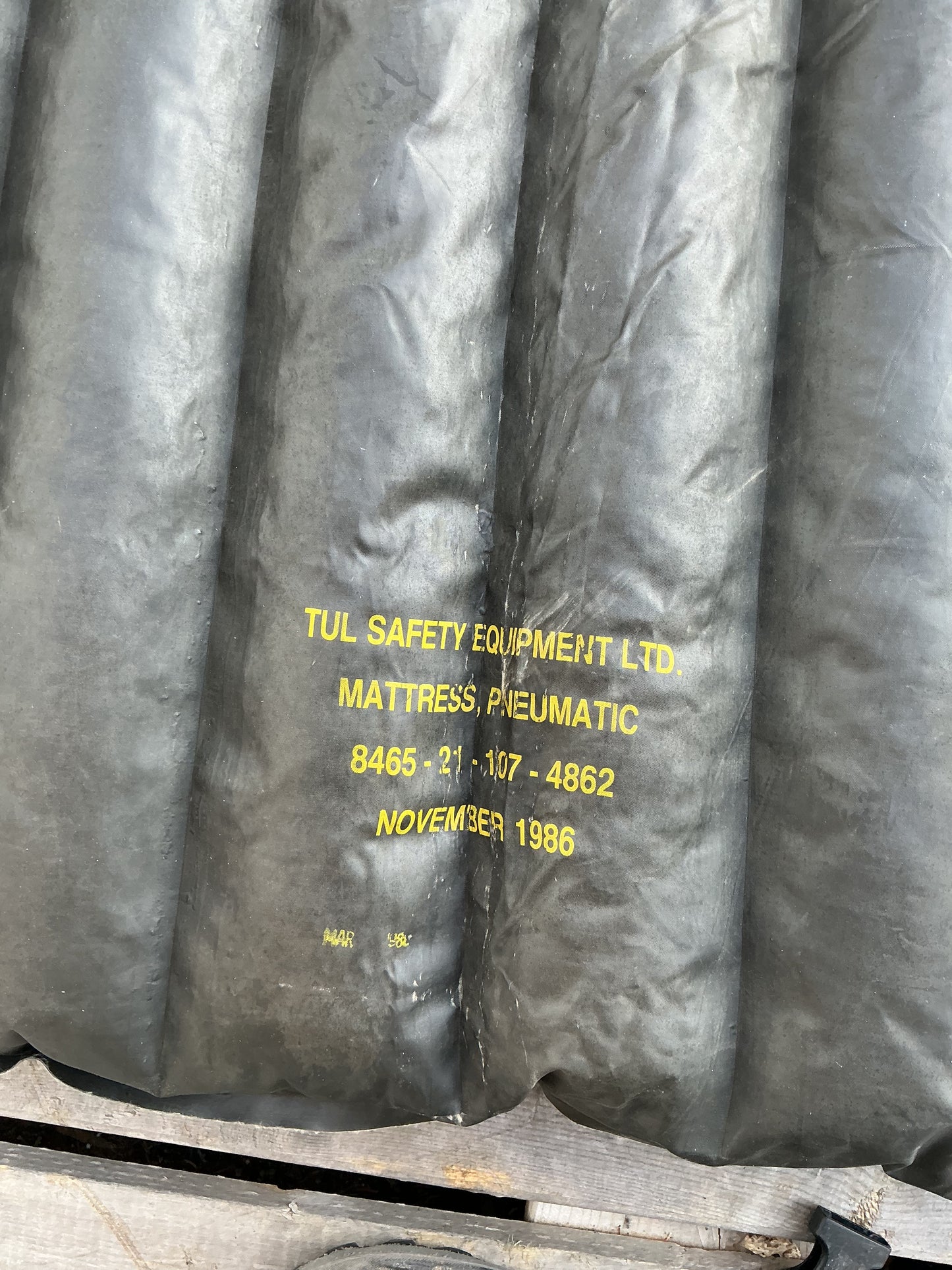 Vintage Canadian Military pneumatic Air Mattress