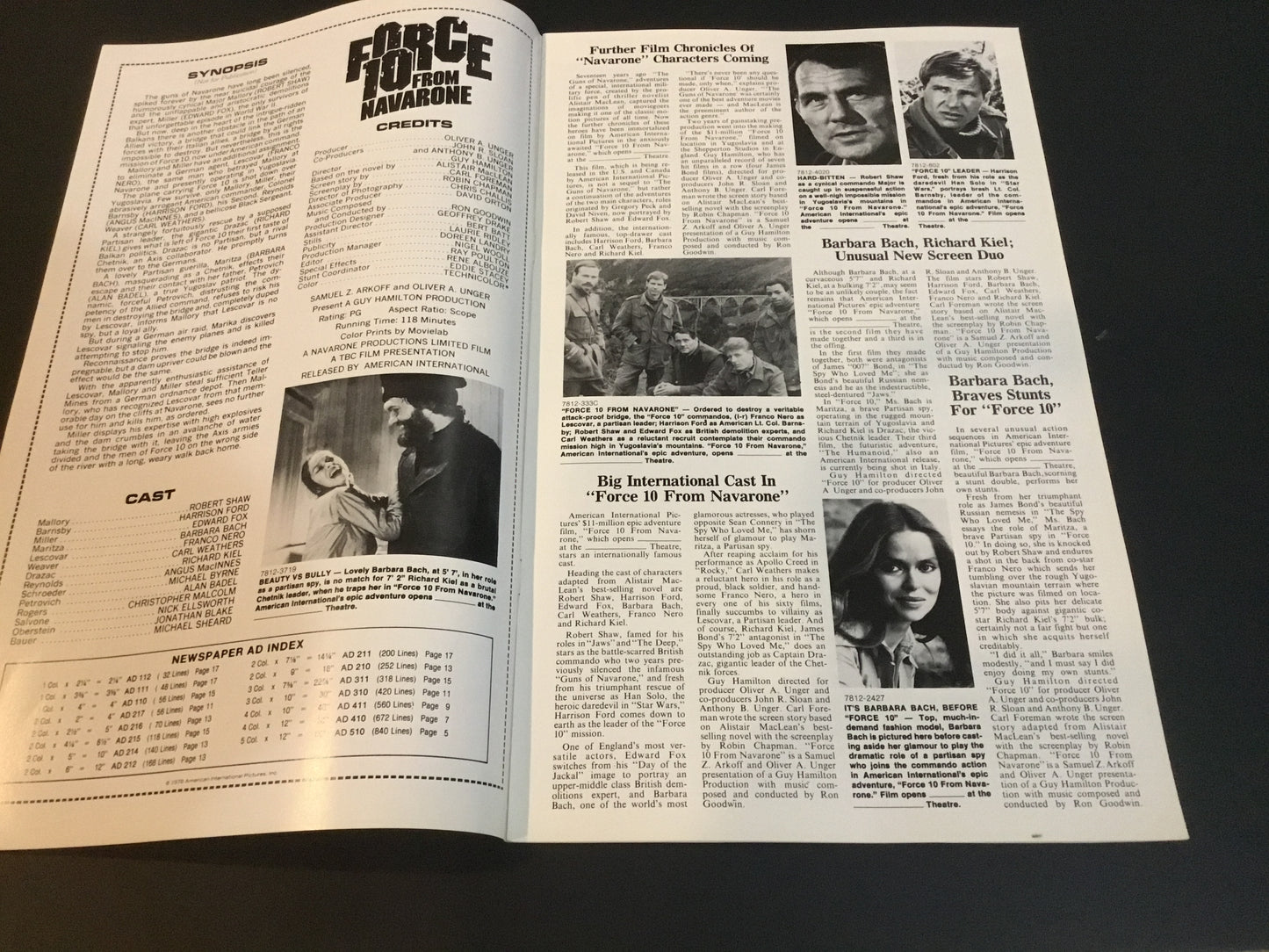 Force Ten from Navarone Press Book 1978