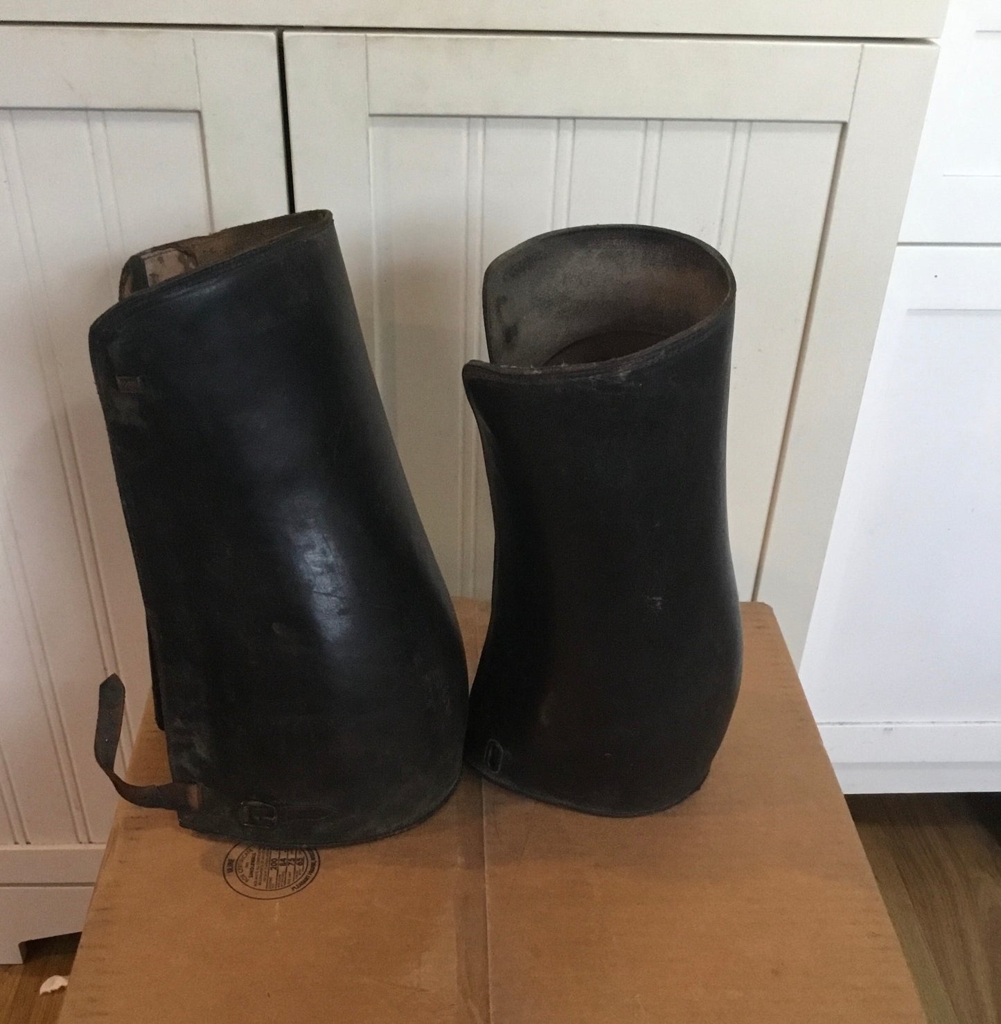 WW11 Black Leather Gaiters
