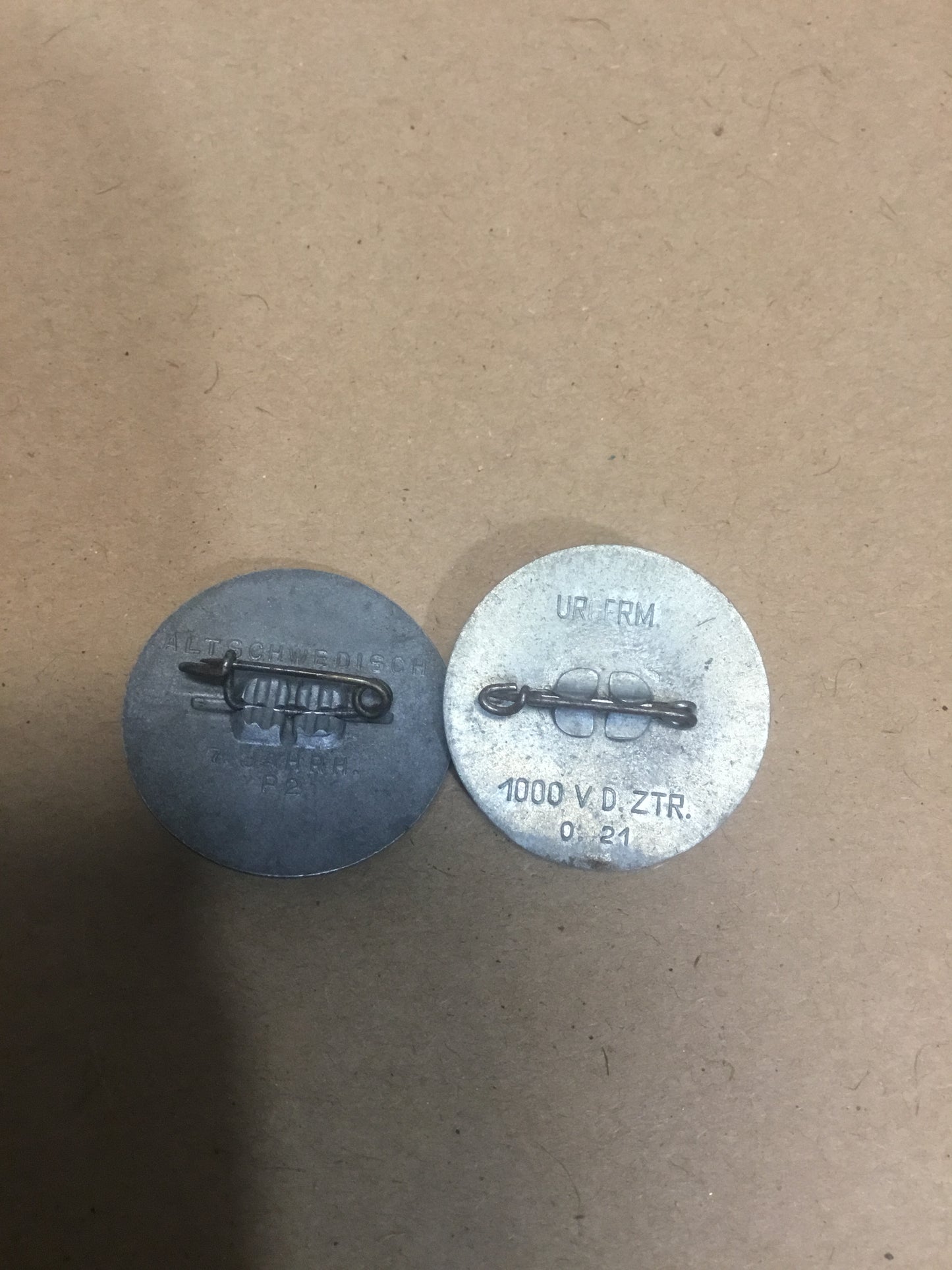 2 WW2 German WHW Germanic Shield Series Tinnies