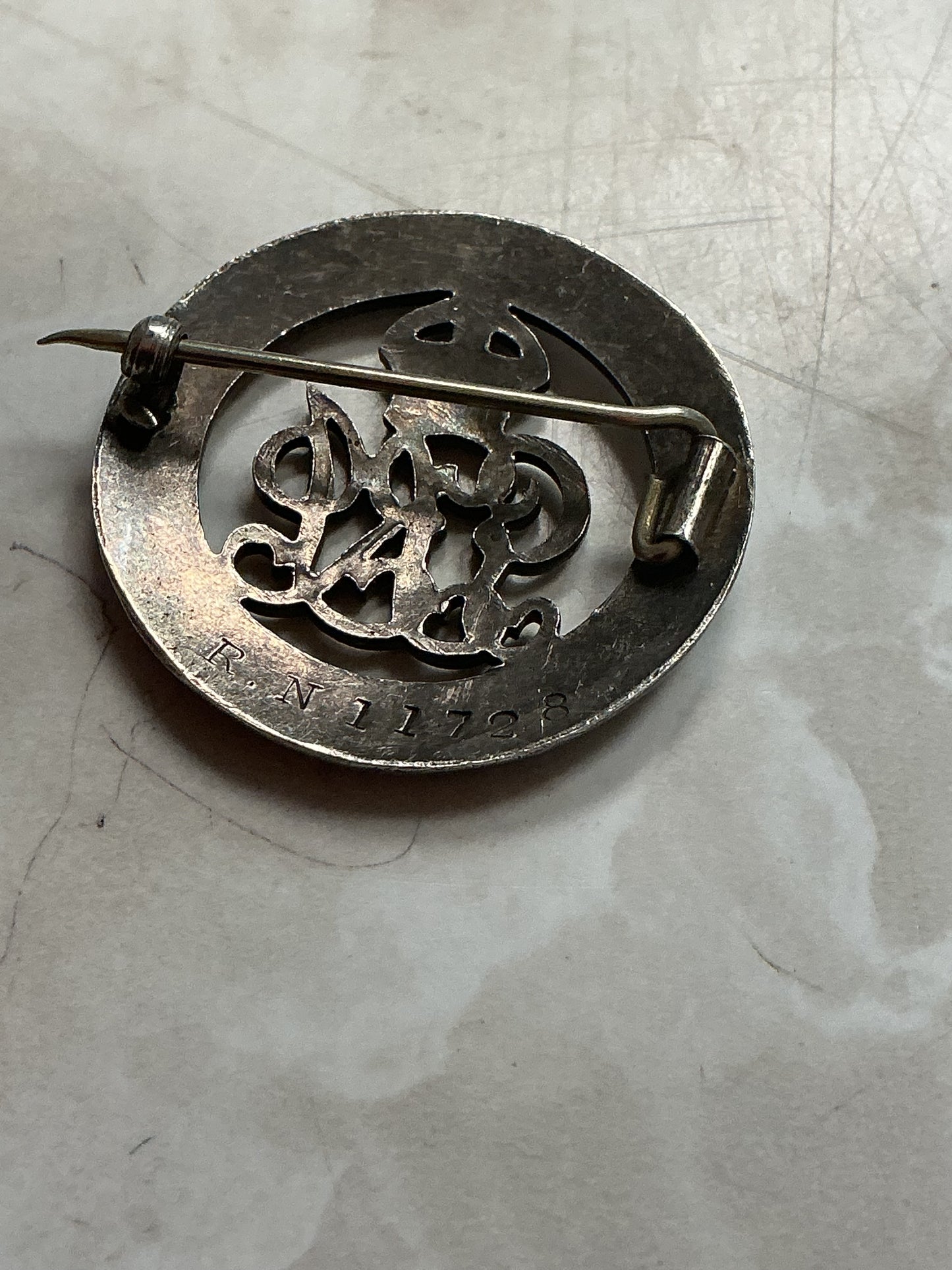 World War One British Silver Wound War Badge with regimental Number