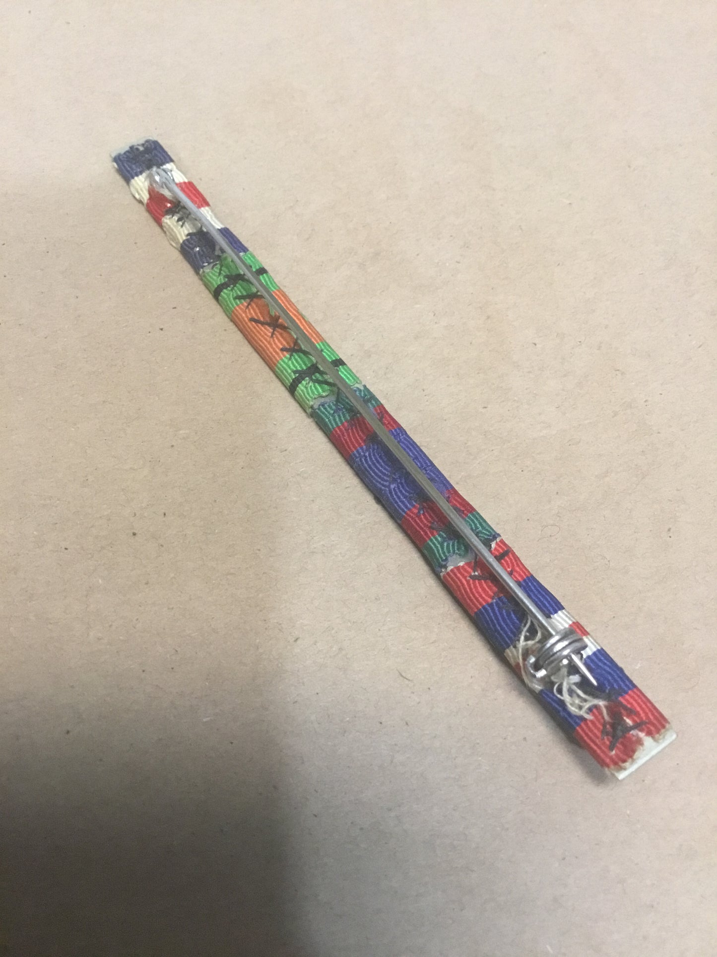 WW11 Canadian Ribbon Bar with Silver Mapleleaf