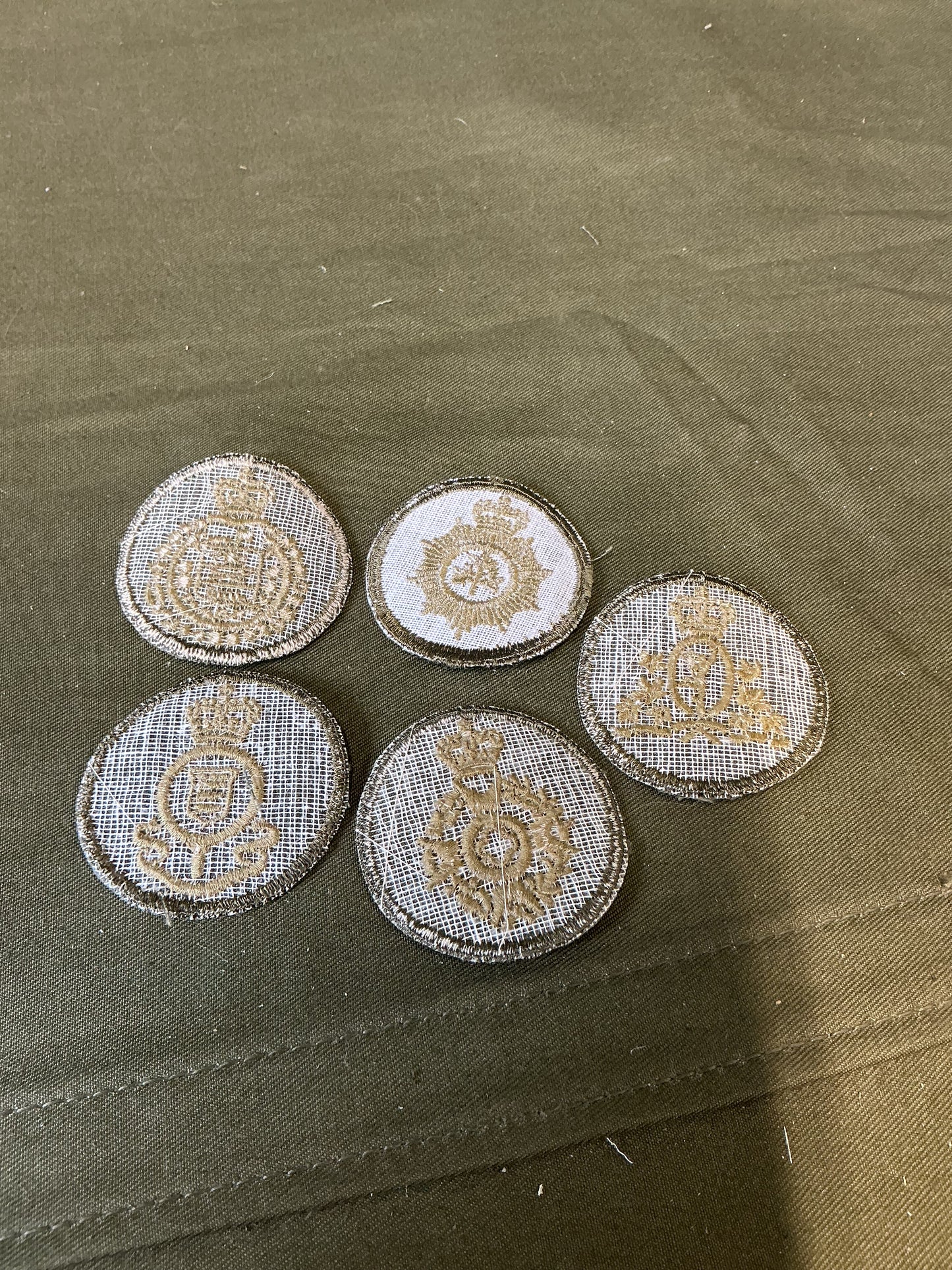 Lot of 5 Canadian Forces subdued Combat Trade Badges