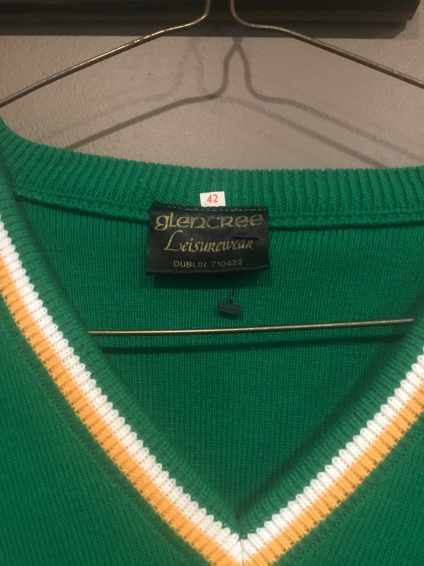 Vintage Irish Green Sweater , Made in Dublin
