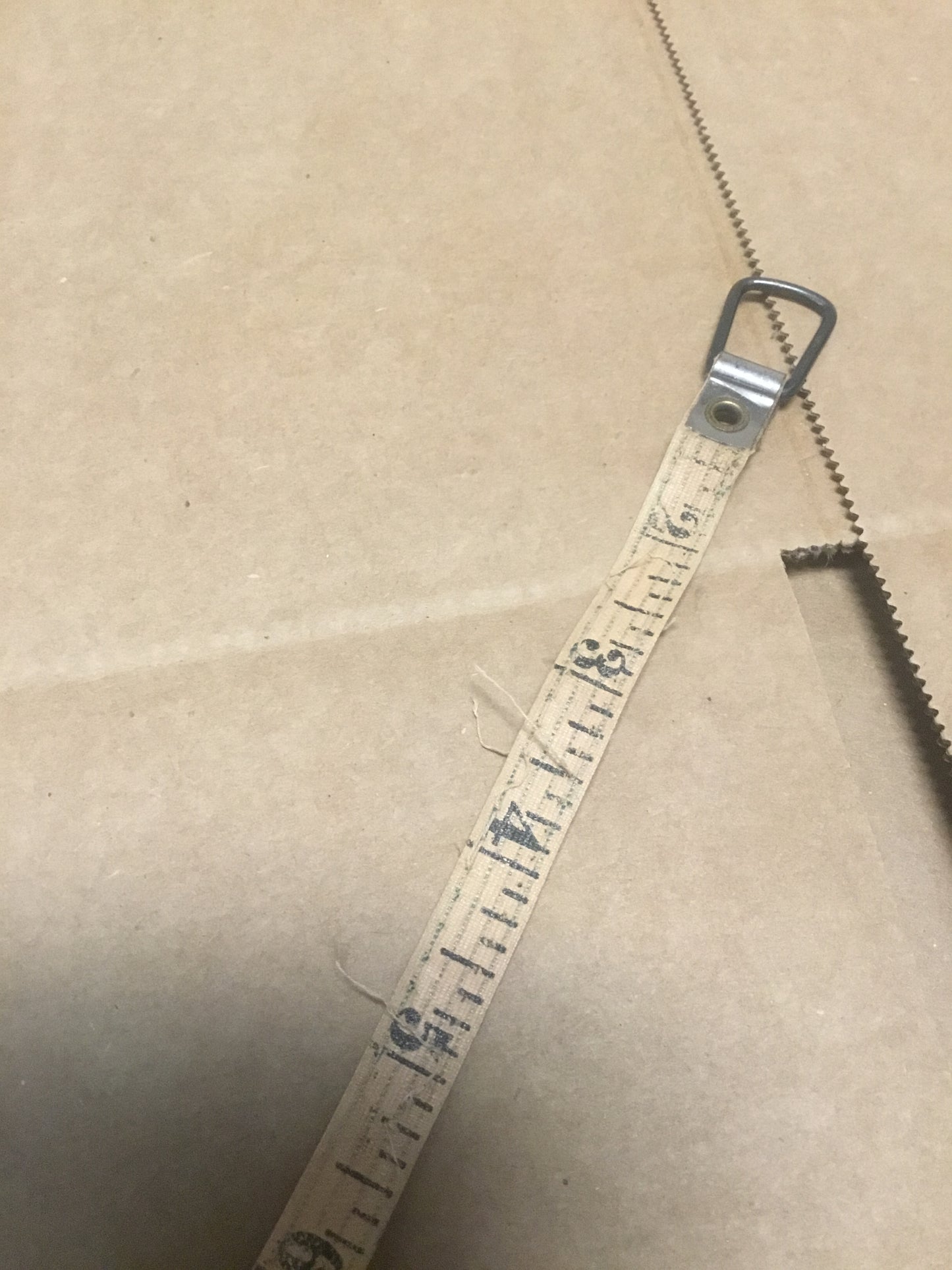Vintage 25 Foot leather case Lufkin , cloth Tape measure